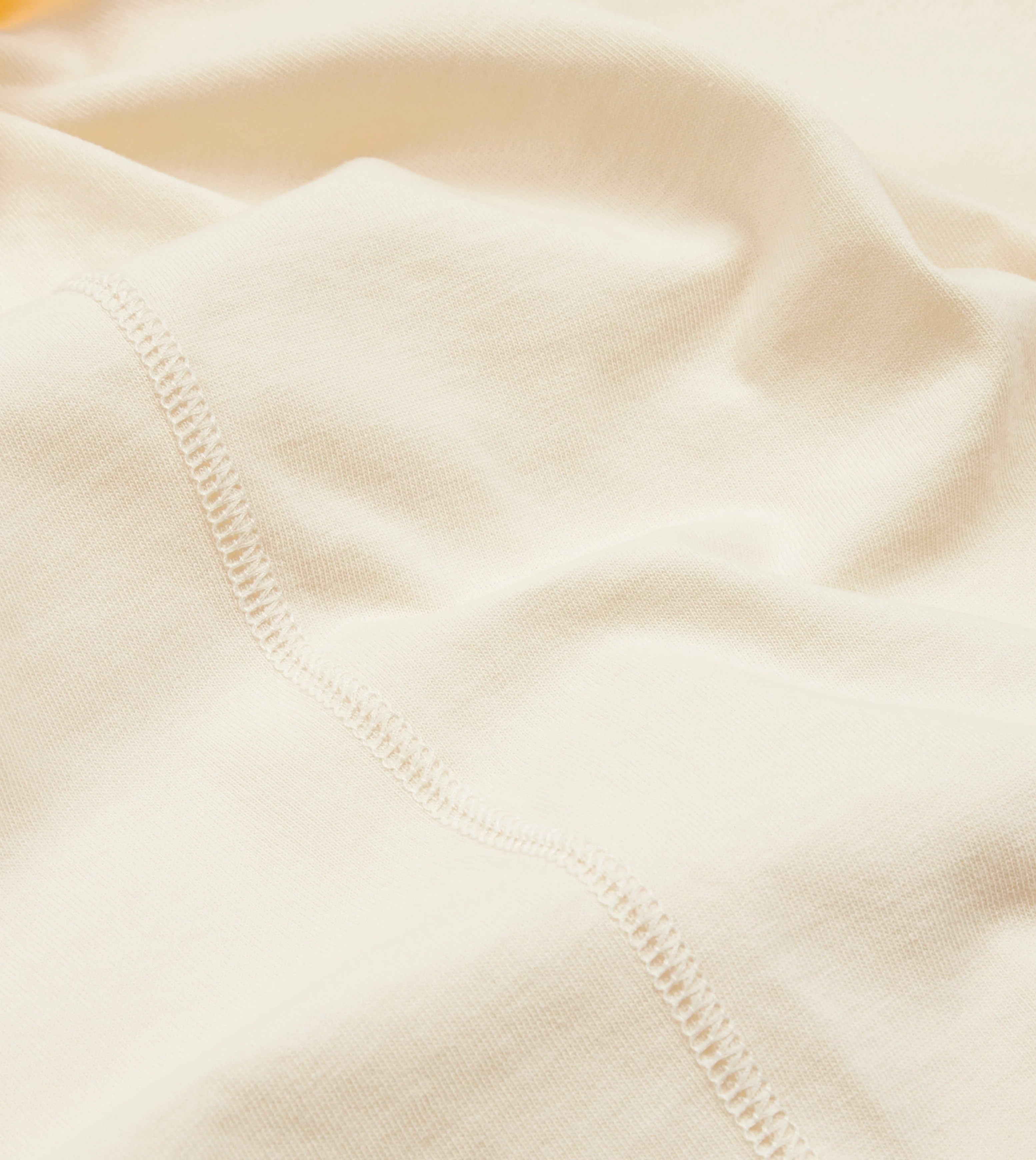 Antique White Cotton Crew Neck Hiking T-Shirt - Image 4