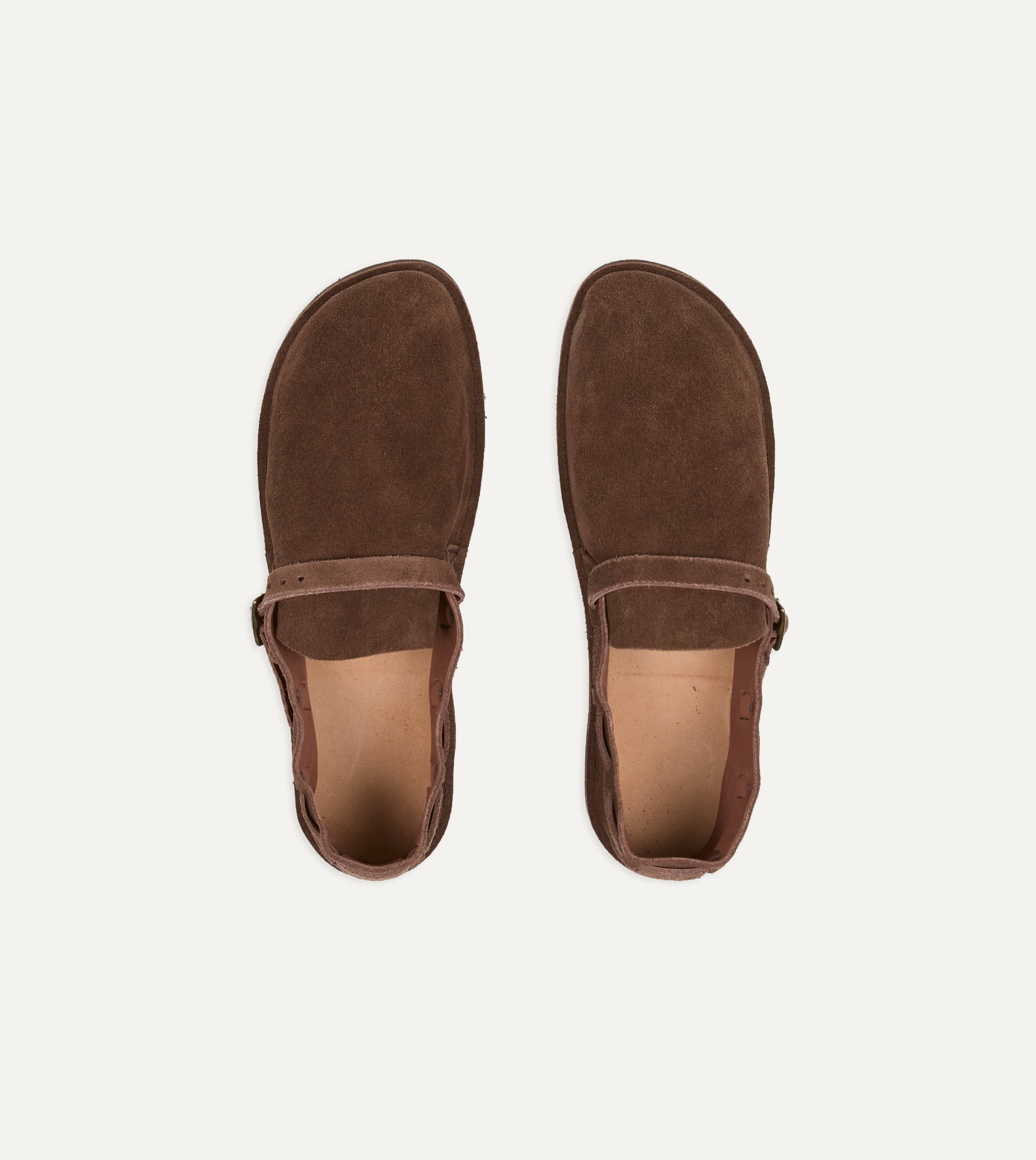 Aurora for Drake's Middle English Brown Roughout Leather Shoe - Image 4