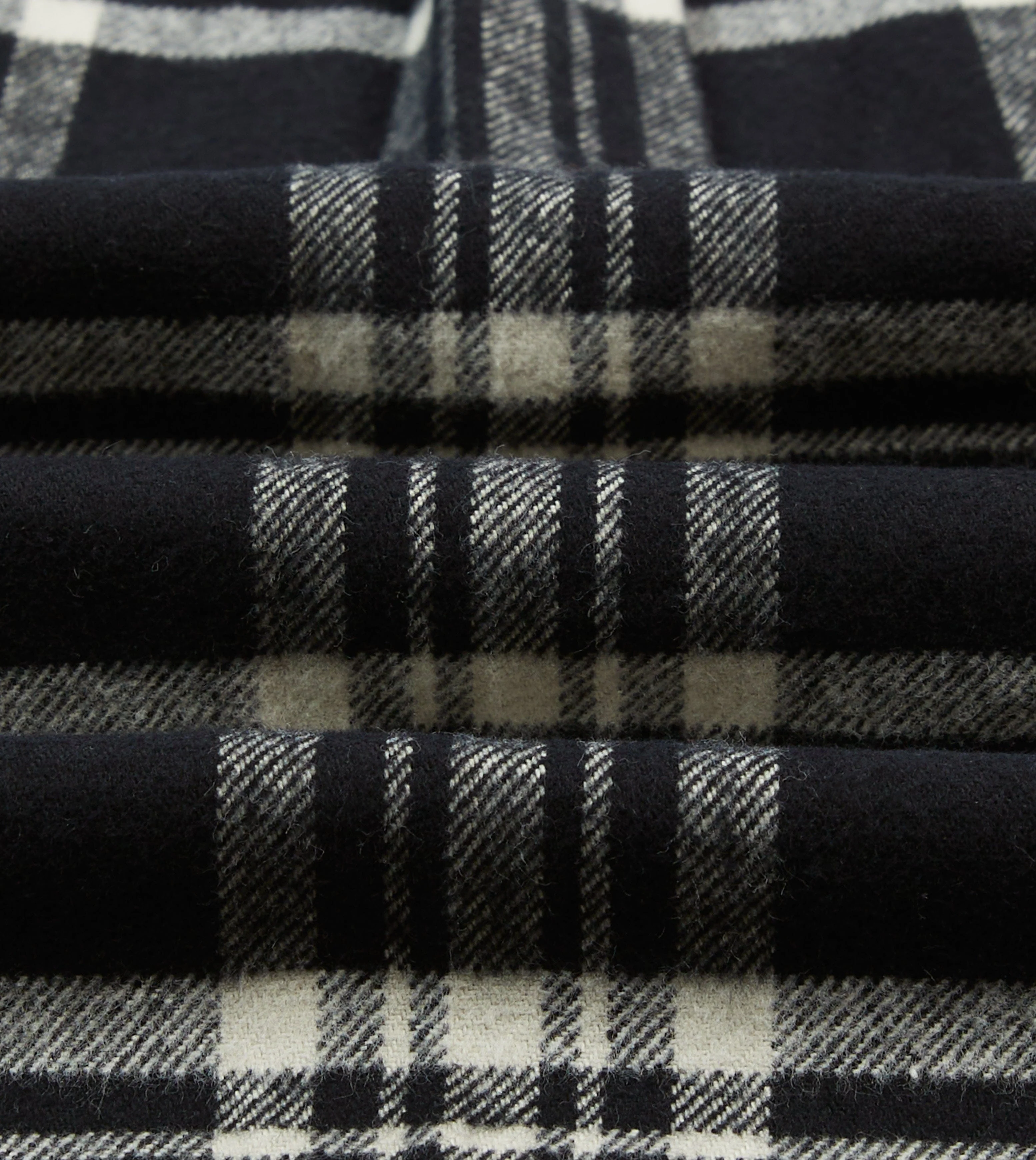 Black Check Cotton Two-Pocket Work Shirt - Image 2