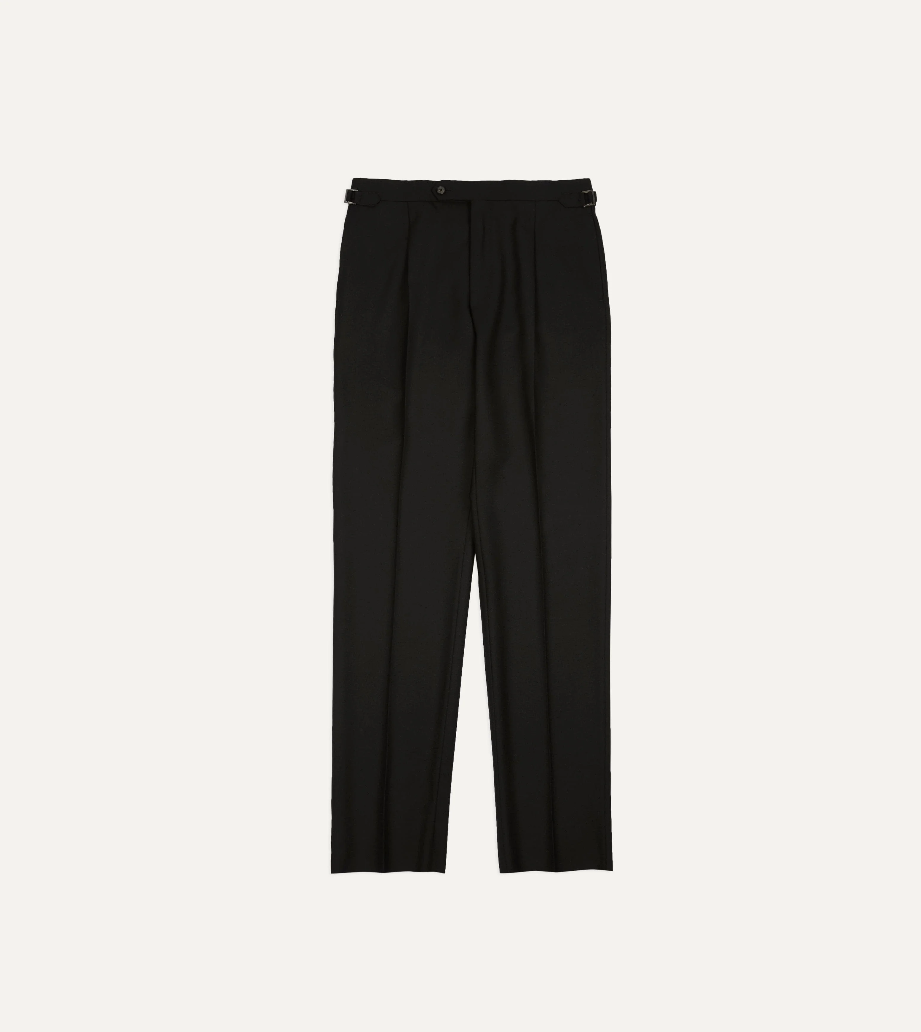 Black Fresco® Wool Single-Pleat Trouser - Image 3