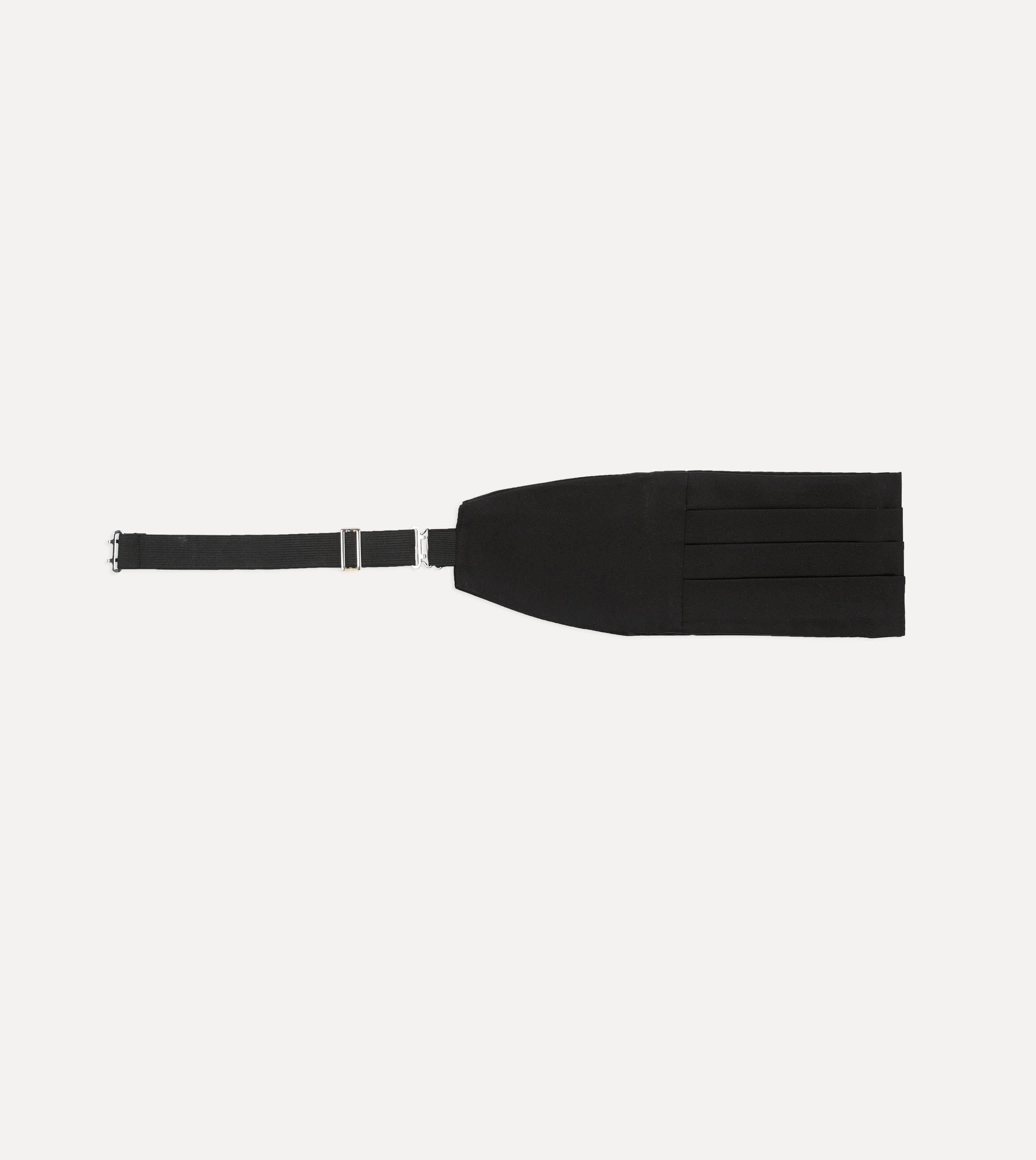 Black Silk Barathea Cummerbund - Image 3
