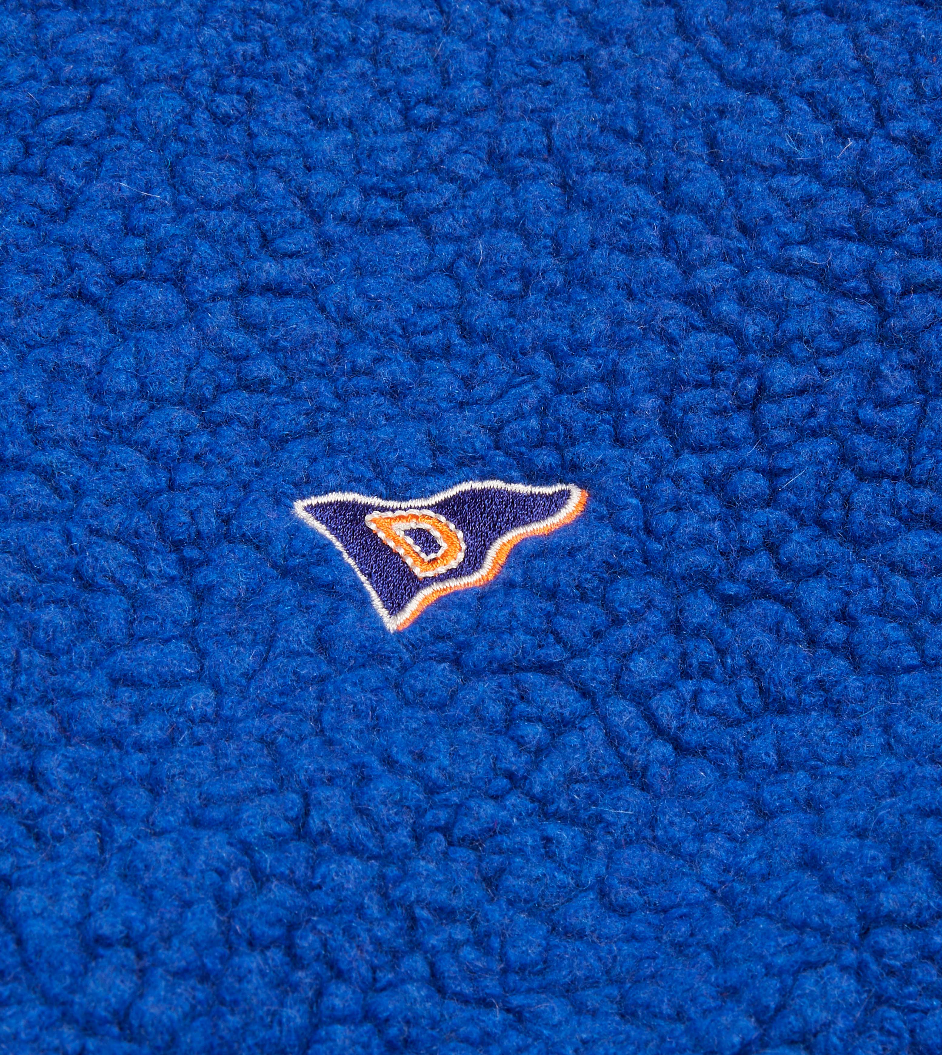 Blue Boucle Wool Zip Fleece Jacket - Image 5