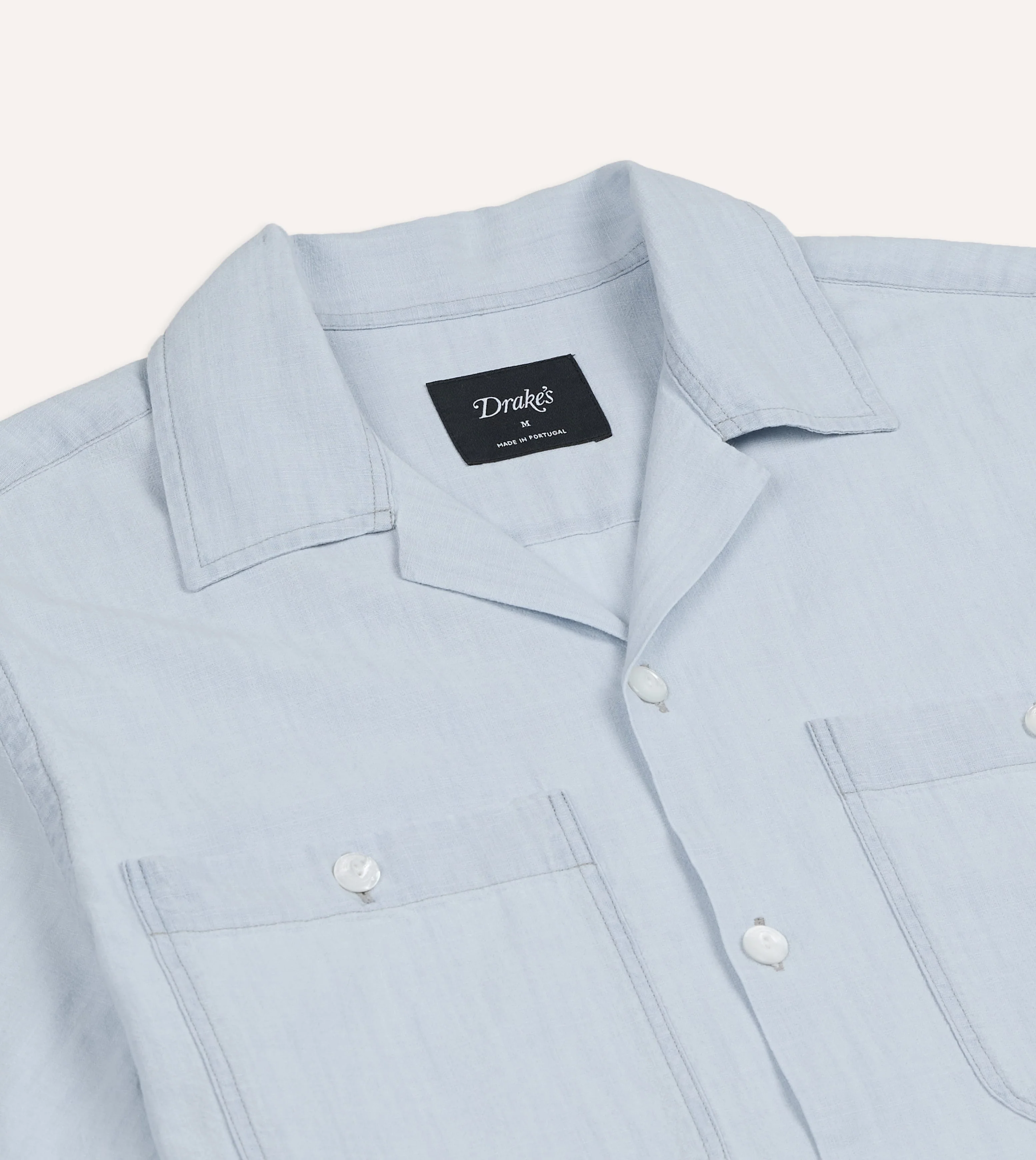 Blue Chambay Short Sleeve Camp Collar Shirt - Image 4