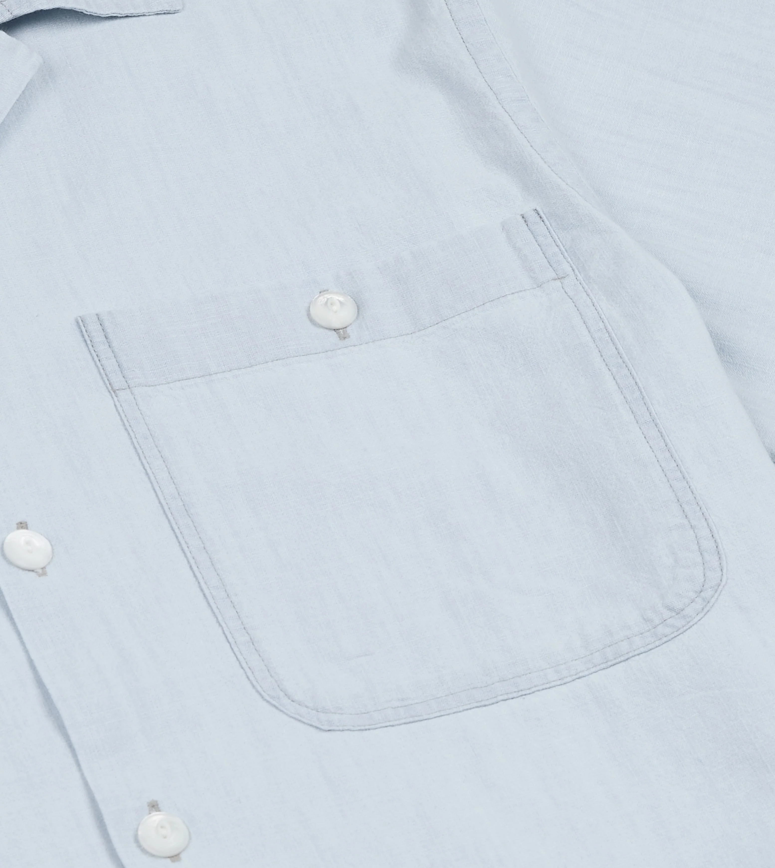 Blue Chambay Short Sleeve Camp Collar Shirt - Image 5