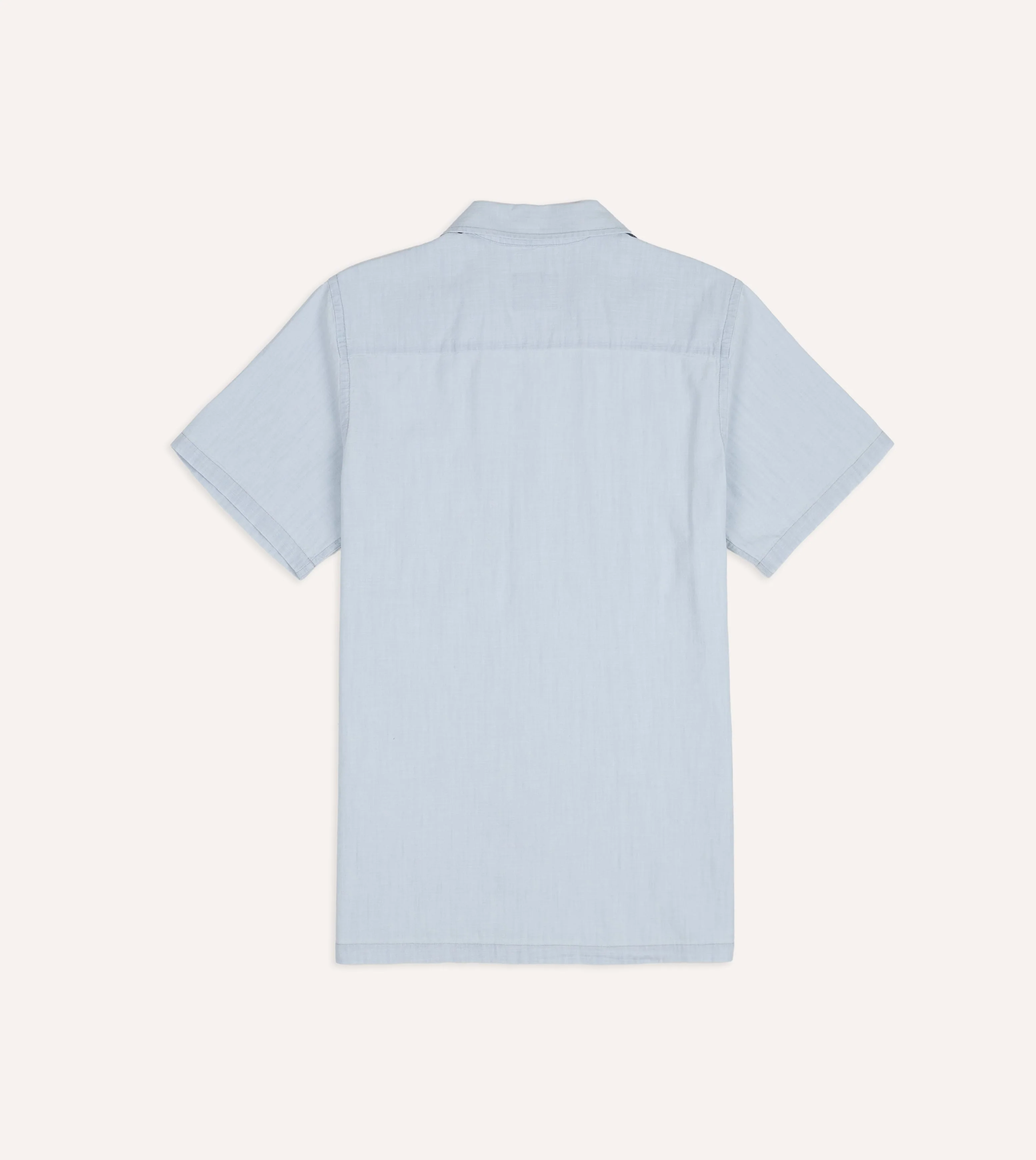 Blue Chambay Short Sleeve Camp Collar Shirt - Image 6