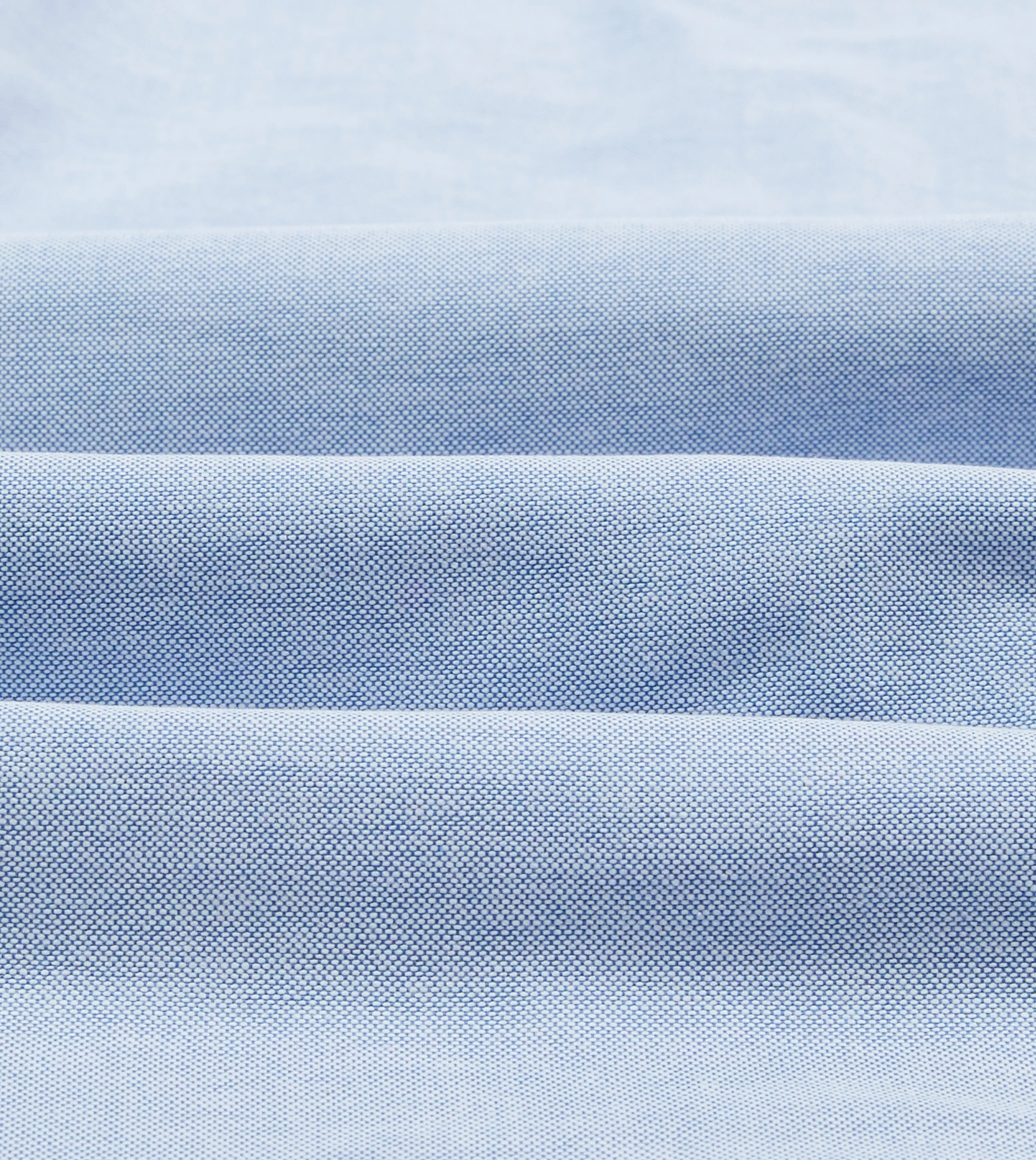 Blue Cotton Oxford Cloth Long Point Collar Shirt - Image 2