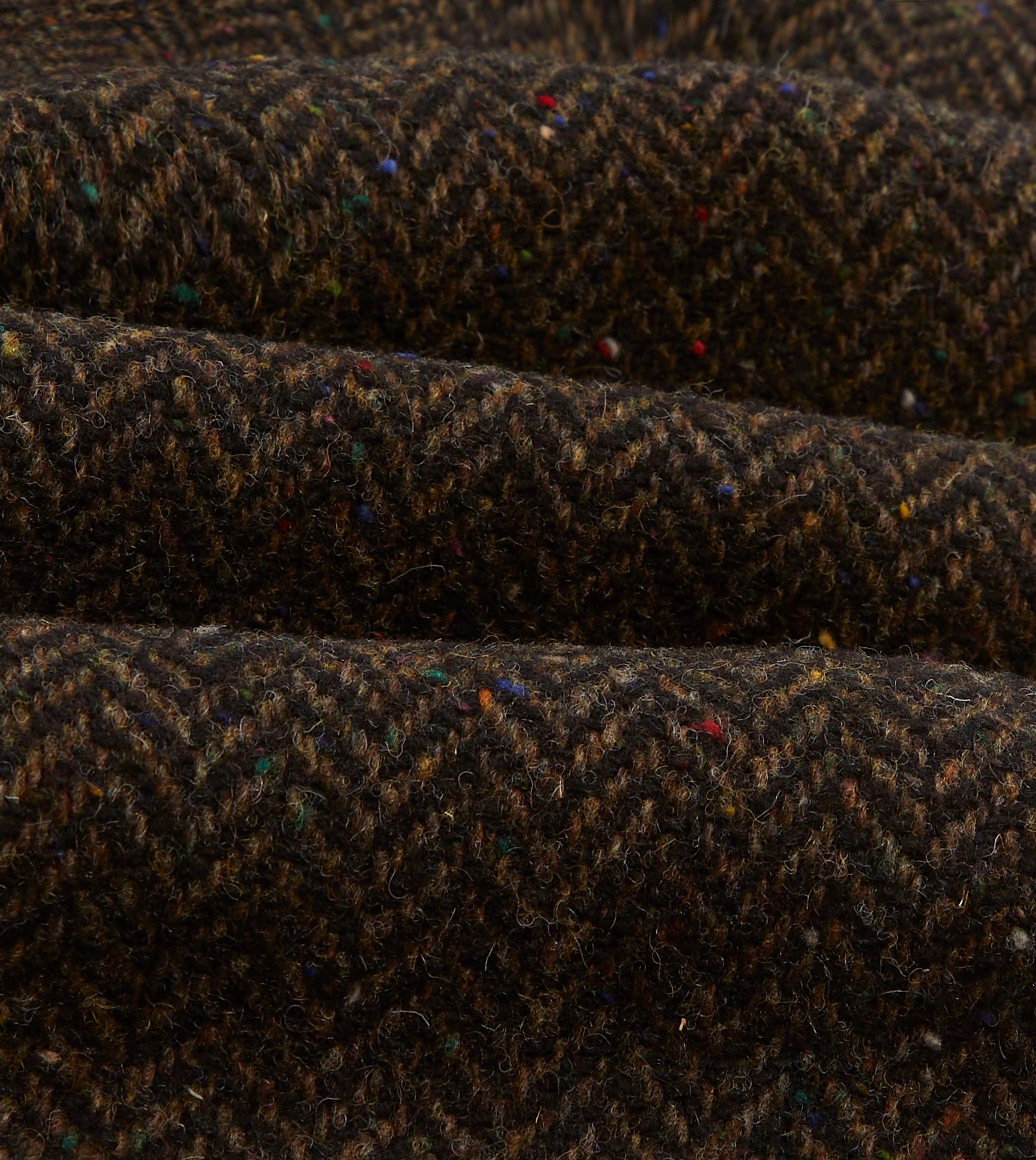 Brown Herringbone Wool Raglan Coat - Image 2