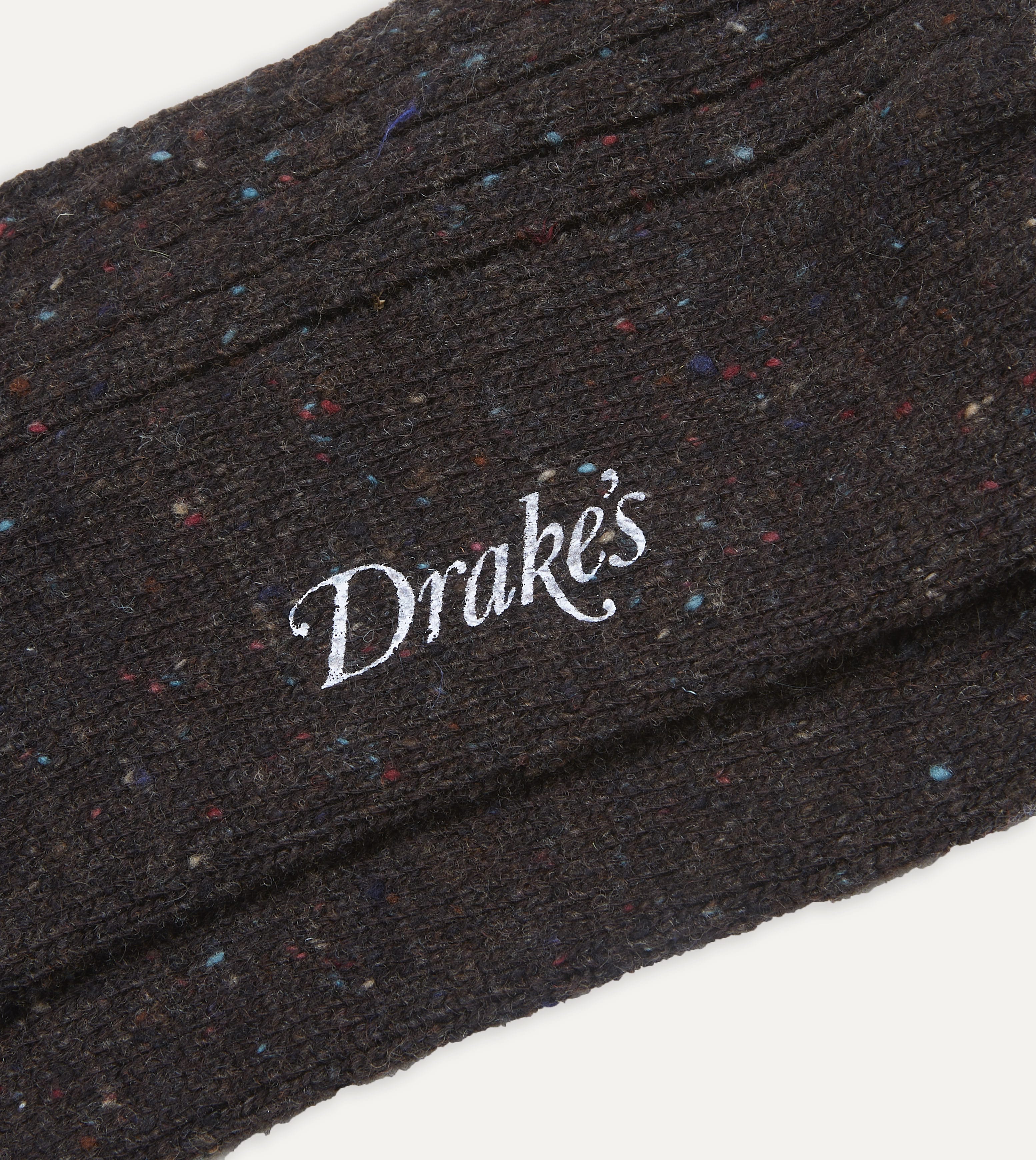 Brown Striped Donegal Wool Socks - Image 2