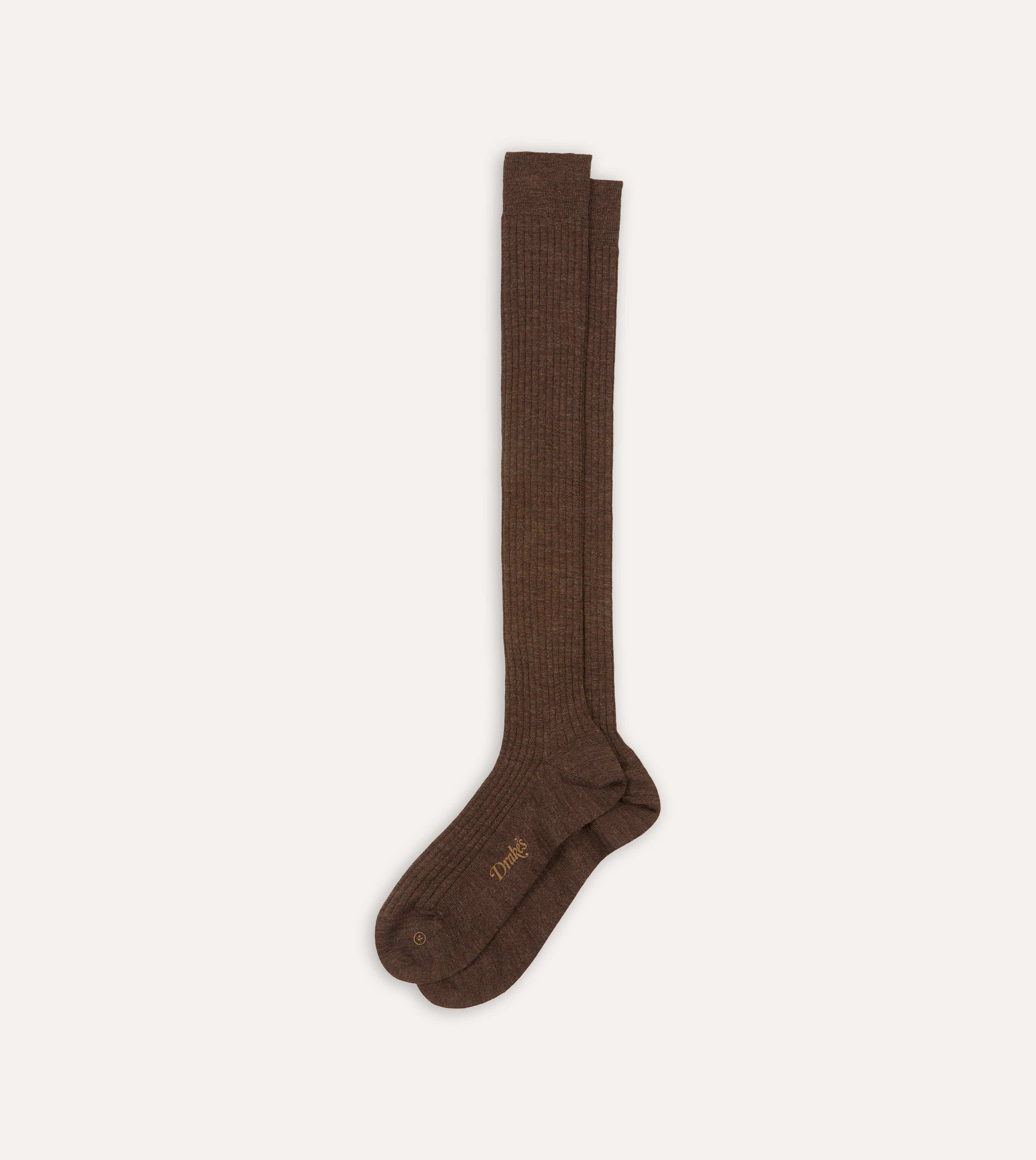 Brown Wool Over-the-Calf Socks - Image 4