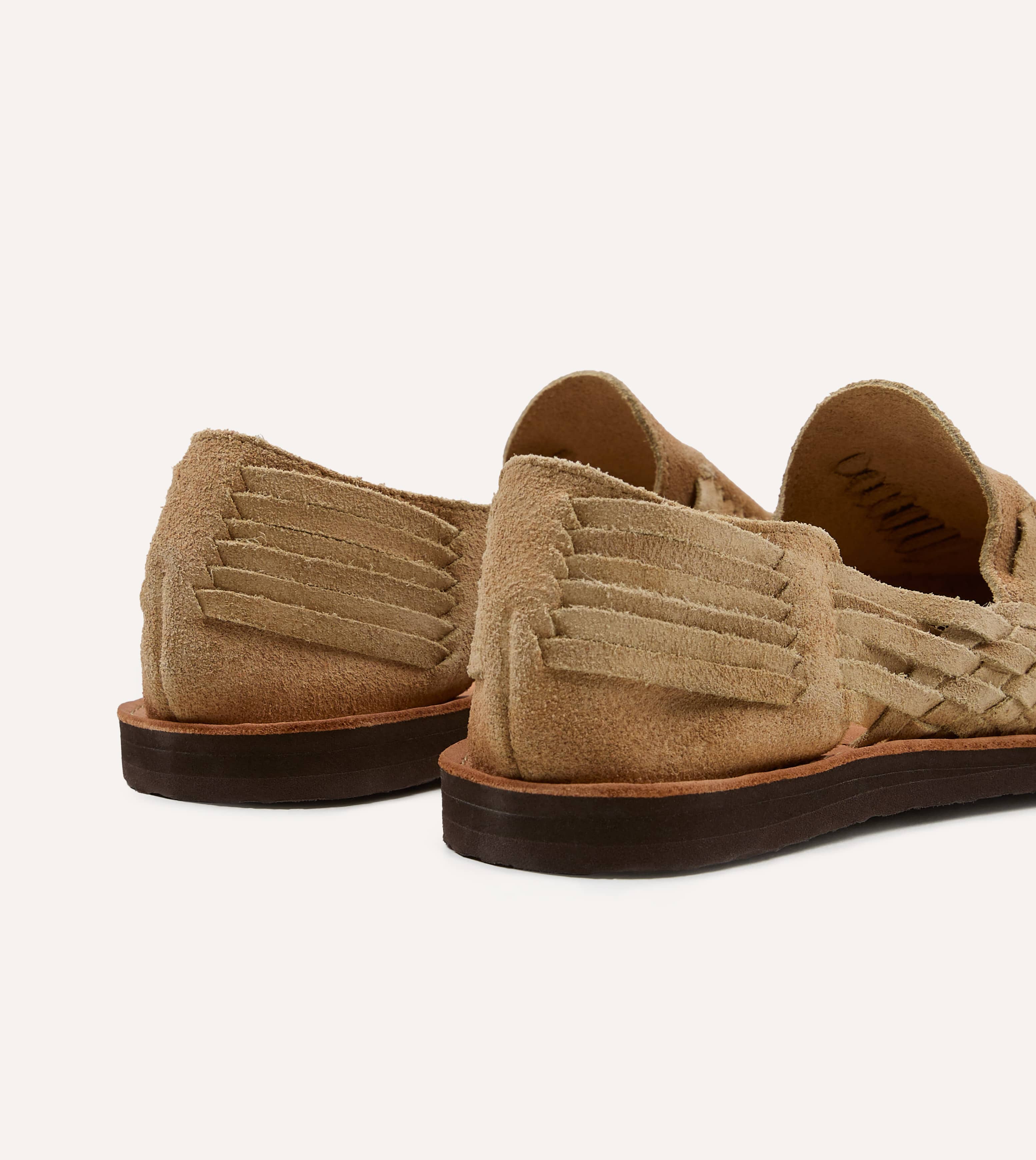 Chamula Khaki Suede Cancun Woven Sandal - Image 5