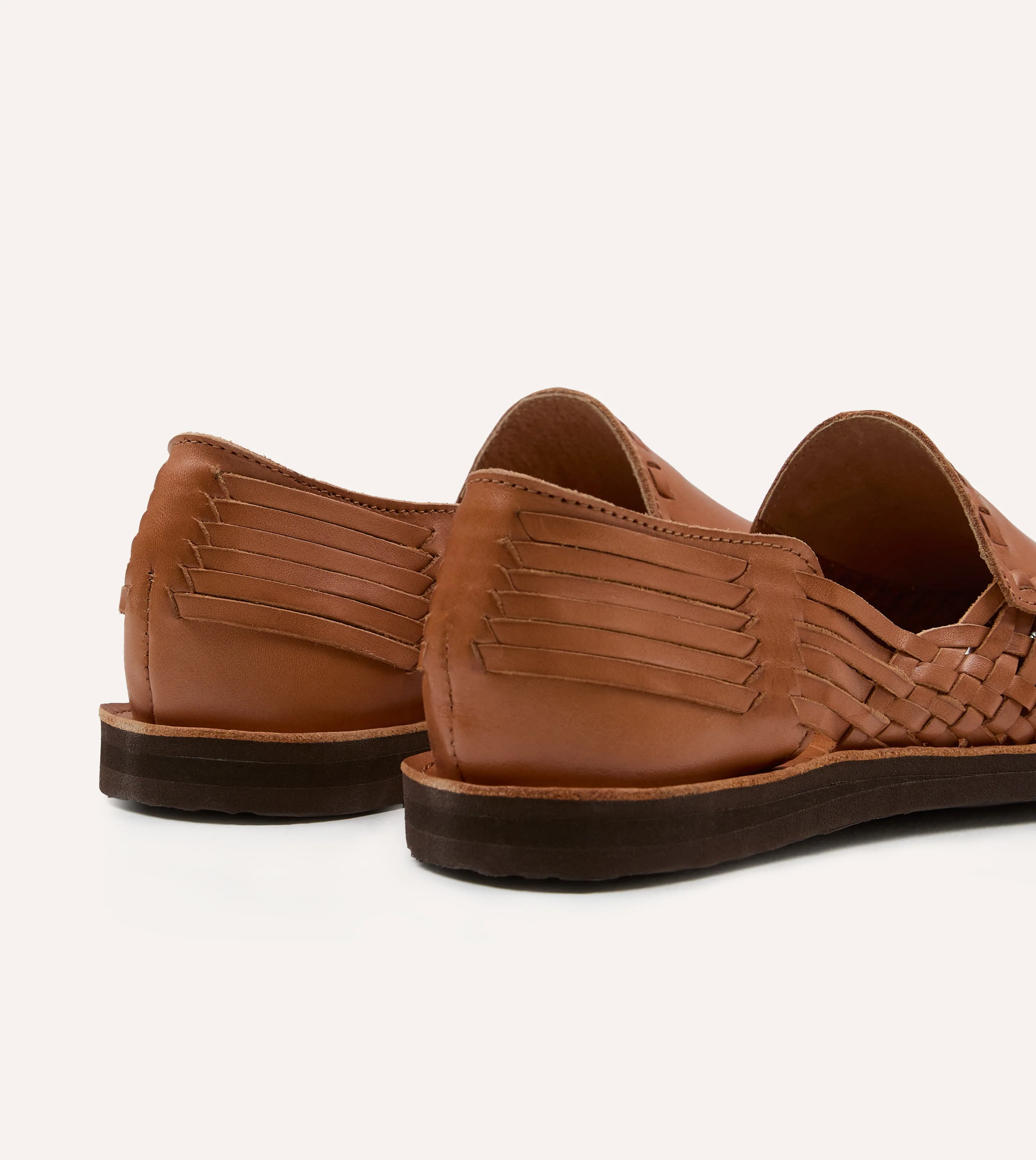 Chamula Tan Leather Durango Woven Sandal - Image 5