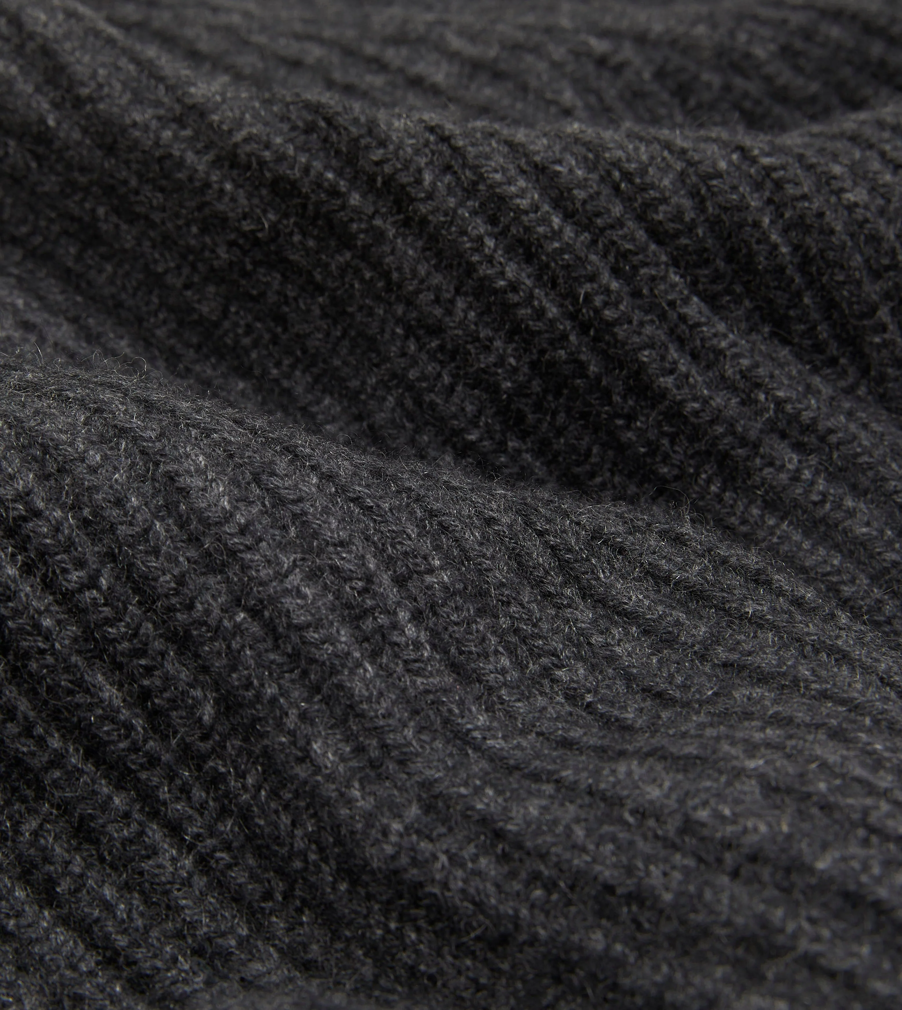 Charcoal Cashmere Shawl Collar Cardigan - Image 2