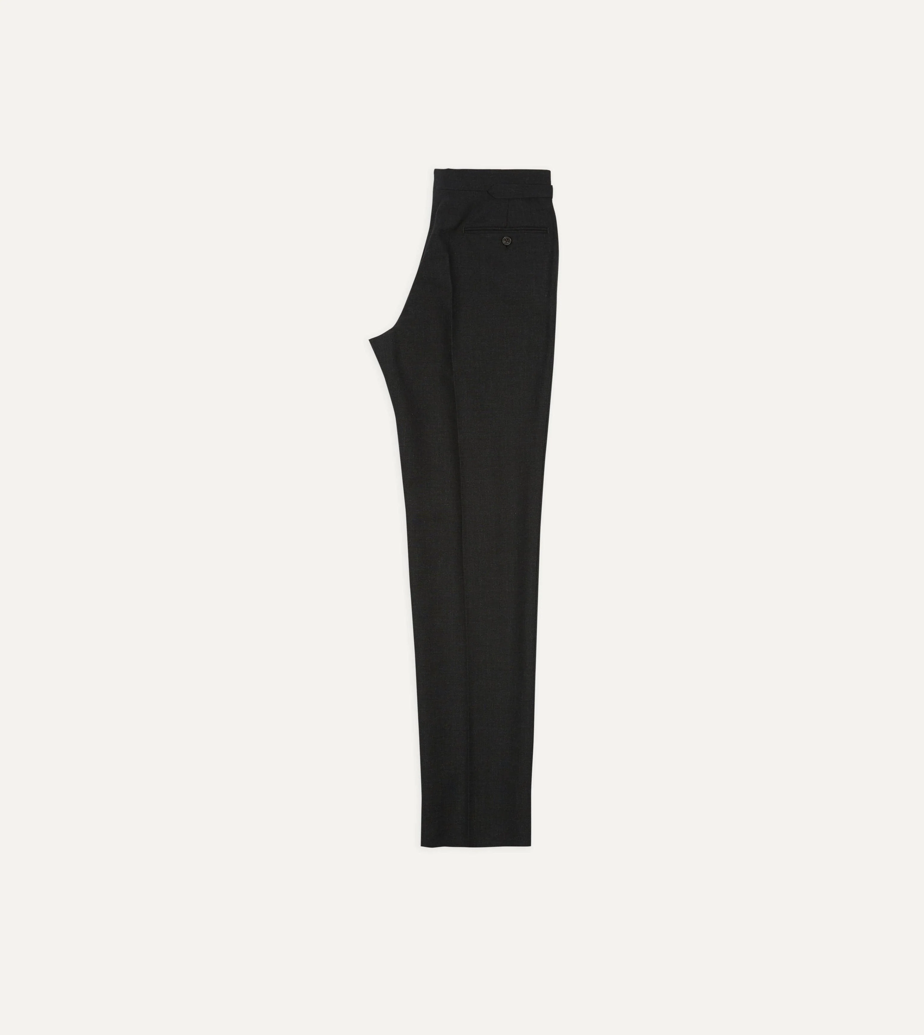 Charcoal Fresco® Wool Single Pleat Trouser - Image 6
