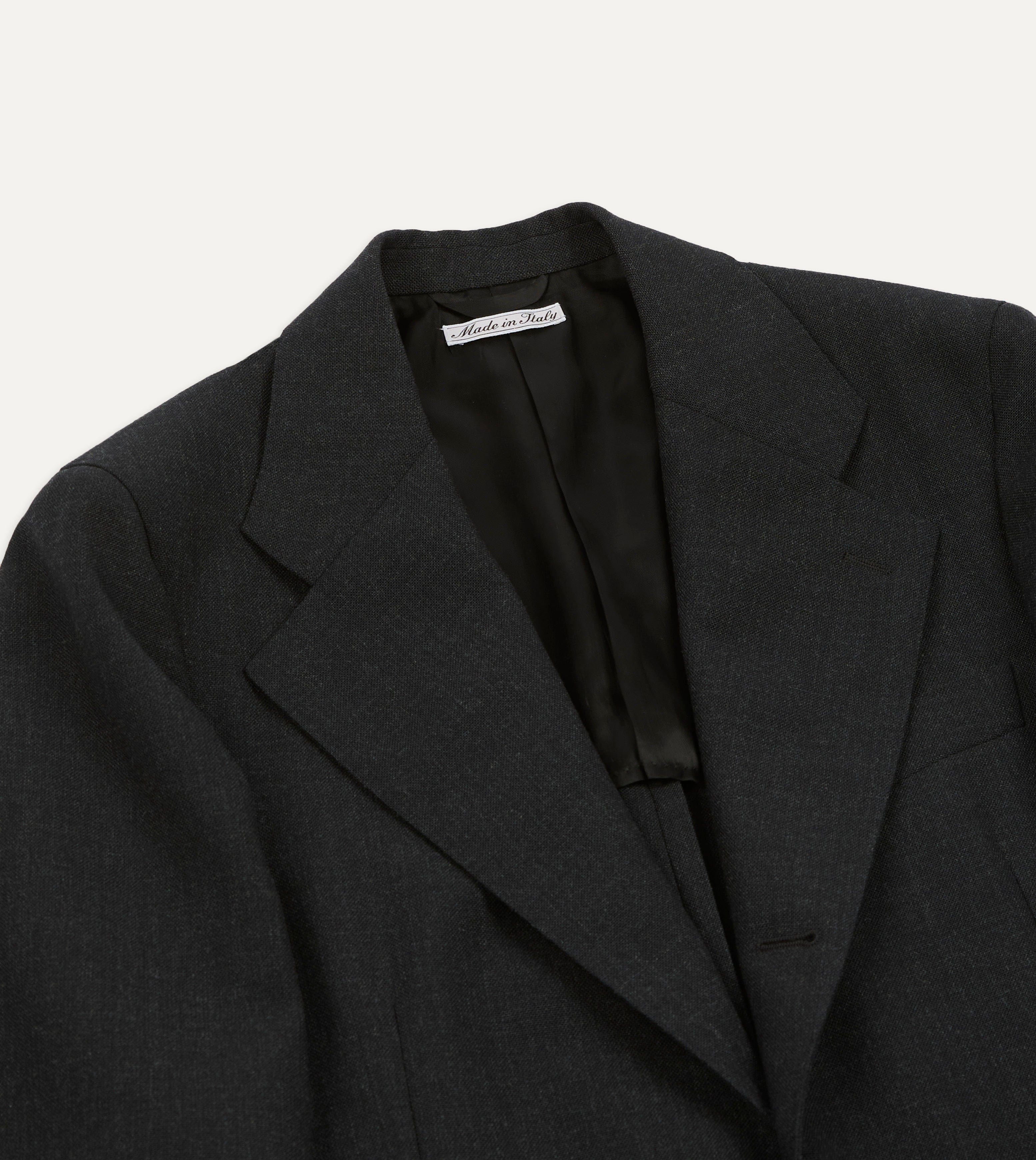 Charcoal Fresco® Wool Tailored Jacket - Image 3