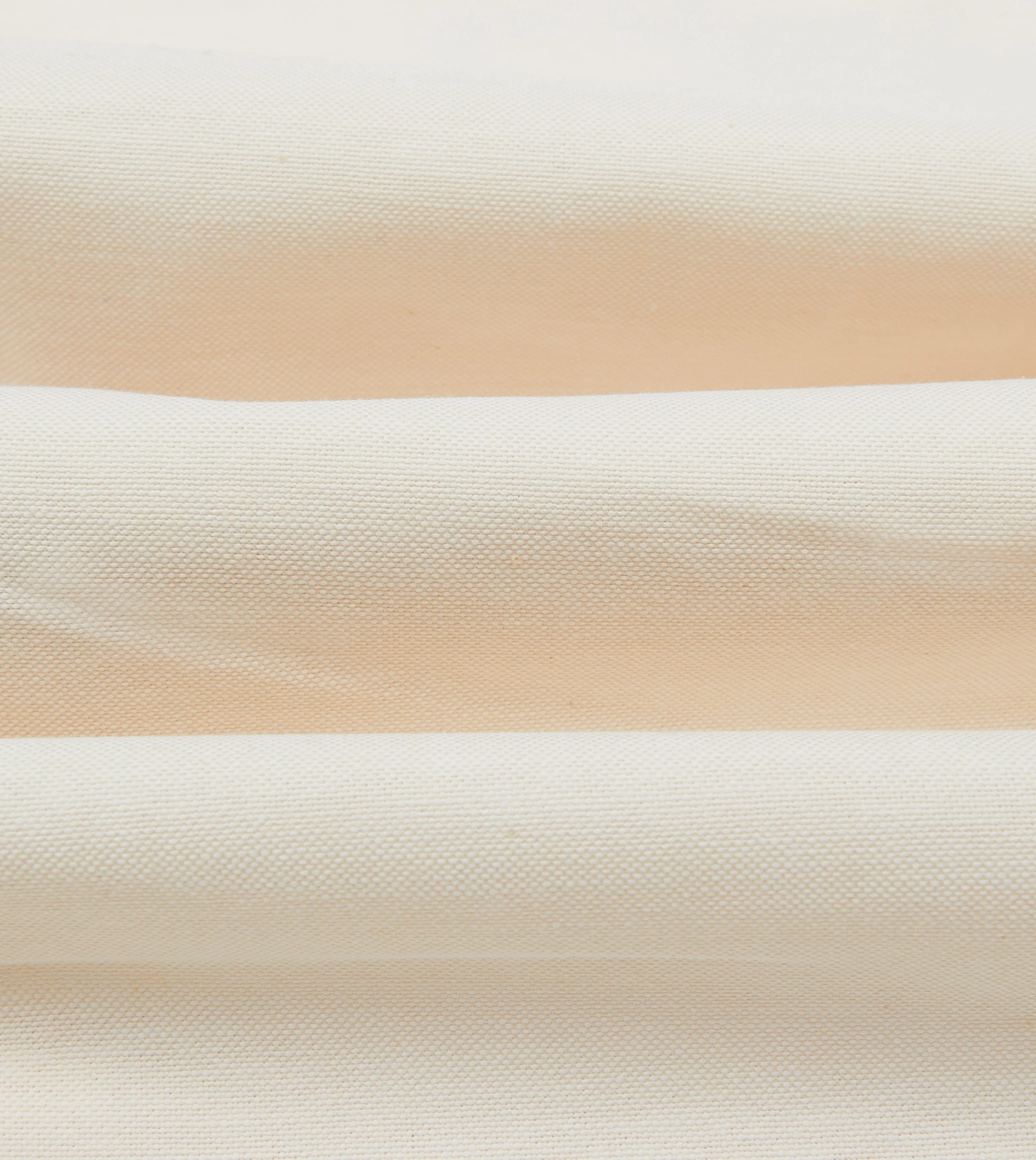 Cream Cotton Oxford Cloth Long Point Collar Shirt - Image 2
