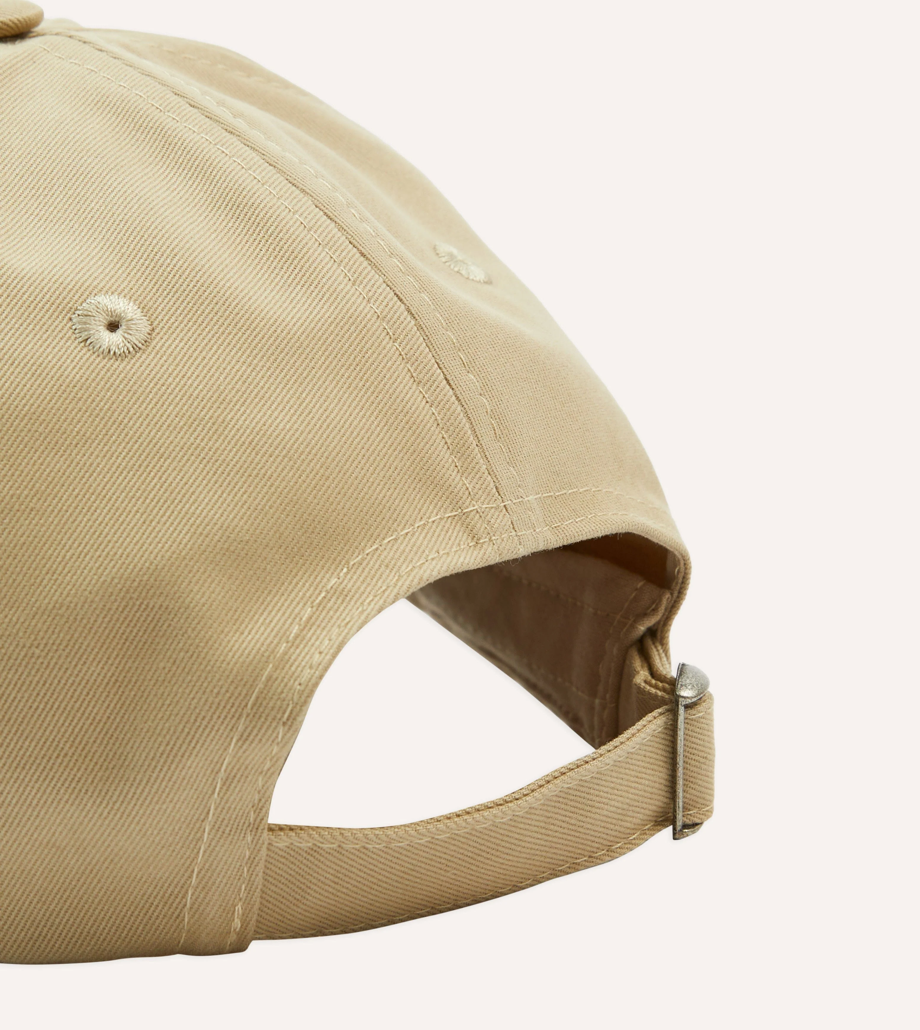 'D' Flower Emblem Cotton Twill Baseball Cap - Image 2