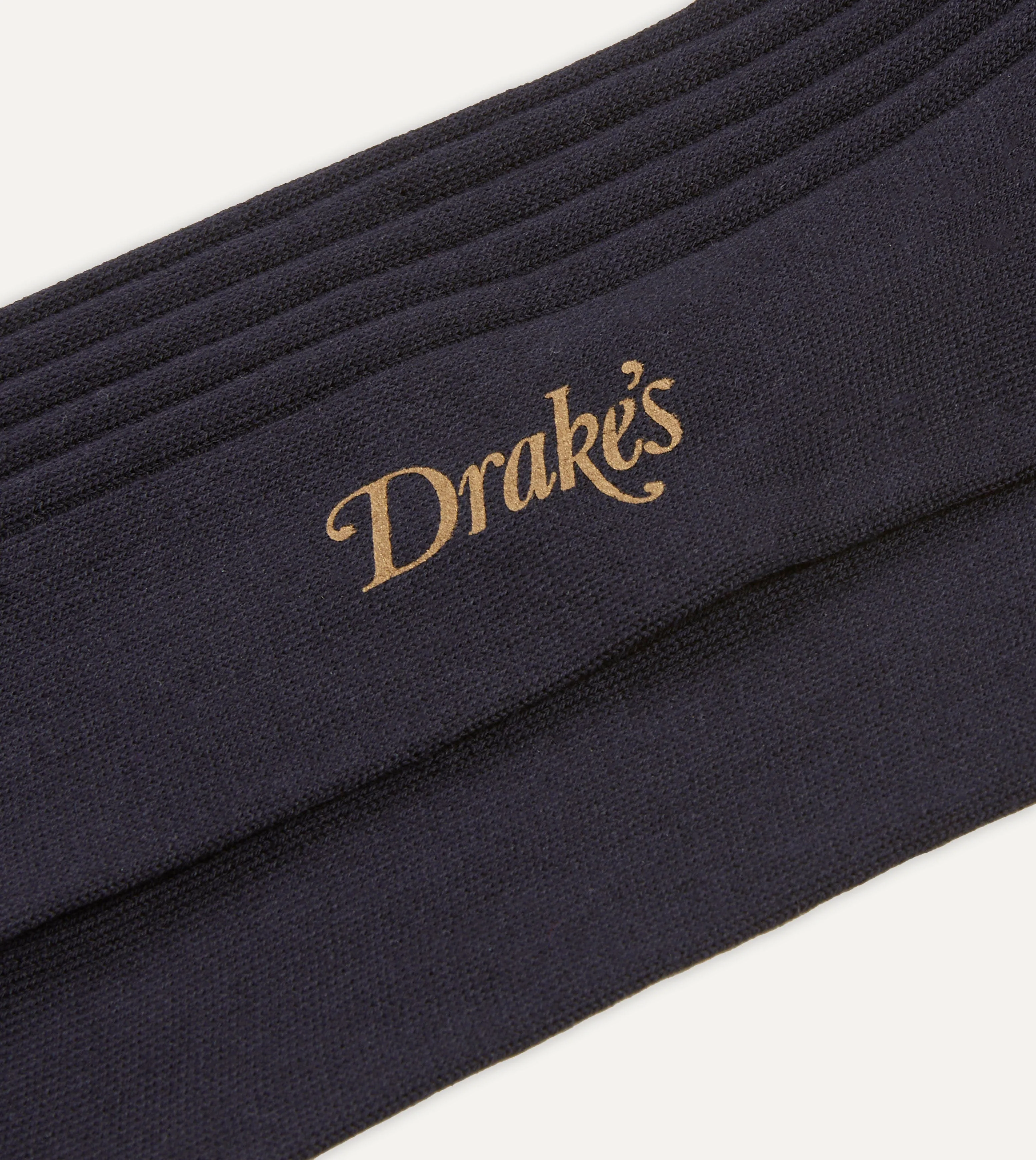 Dark Navy Cotton Over-the-Calf Socks - Image 2