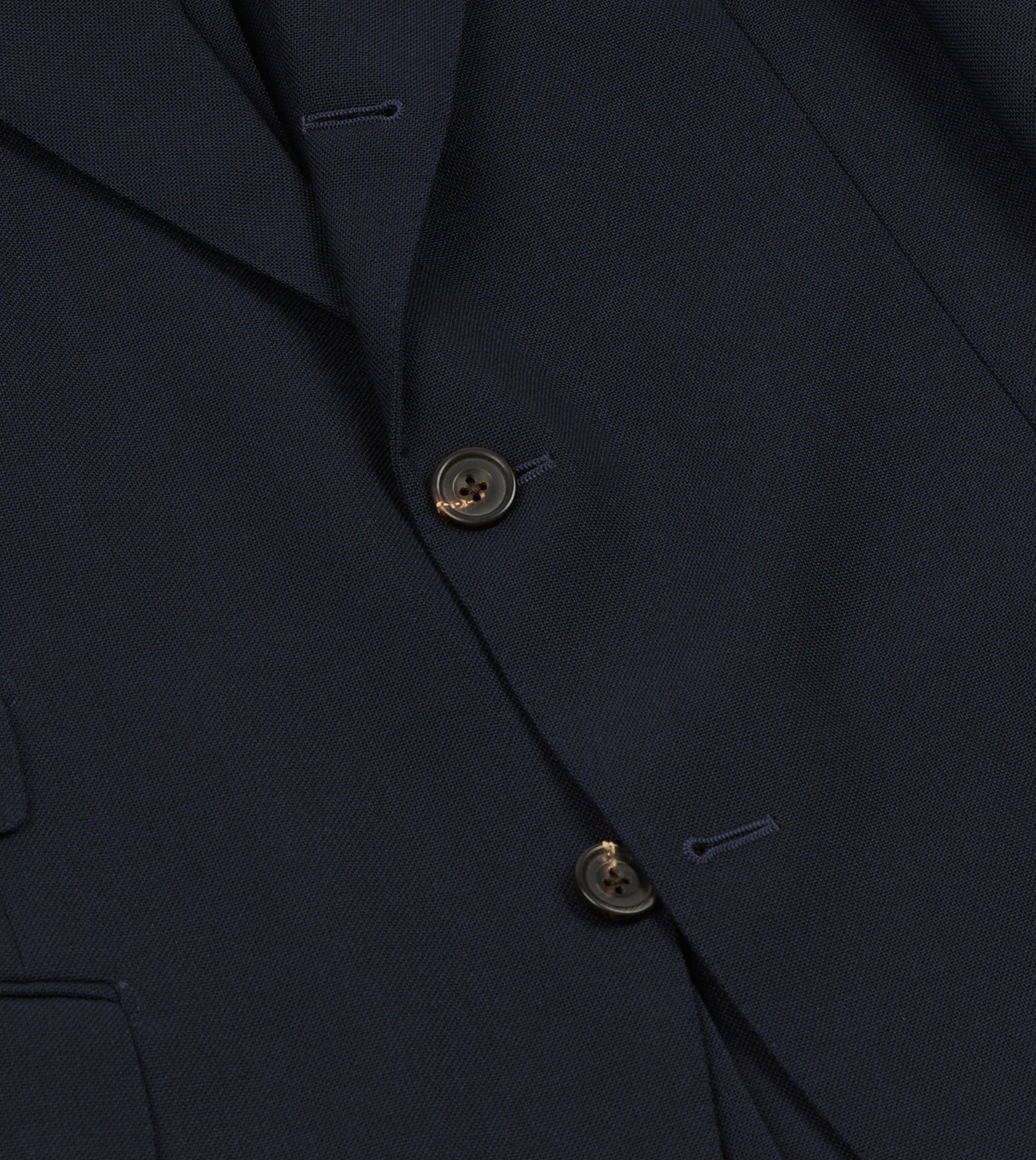 Dark Navy Fresco® Wool Tailored Jacket - Image 5
