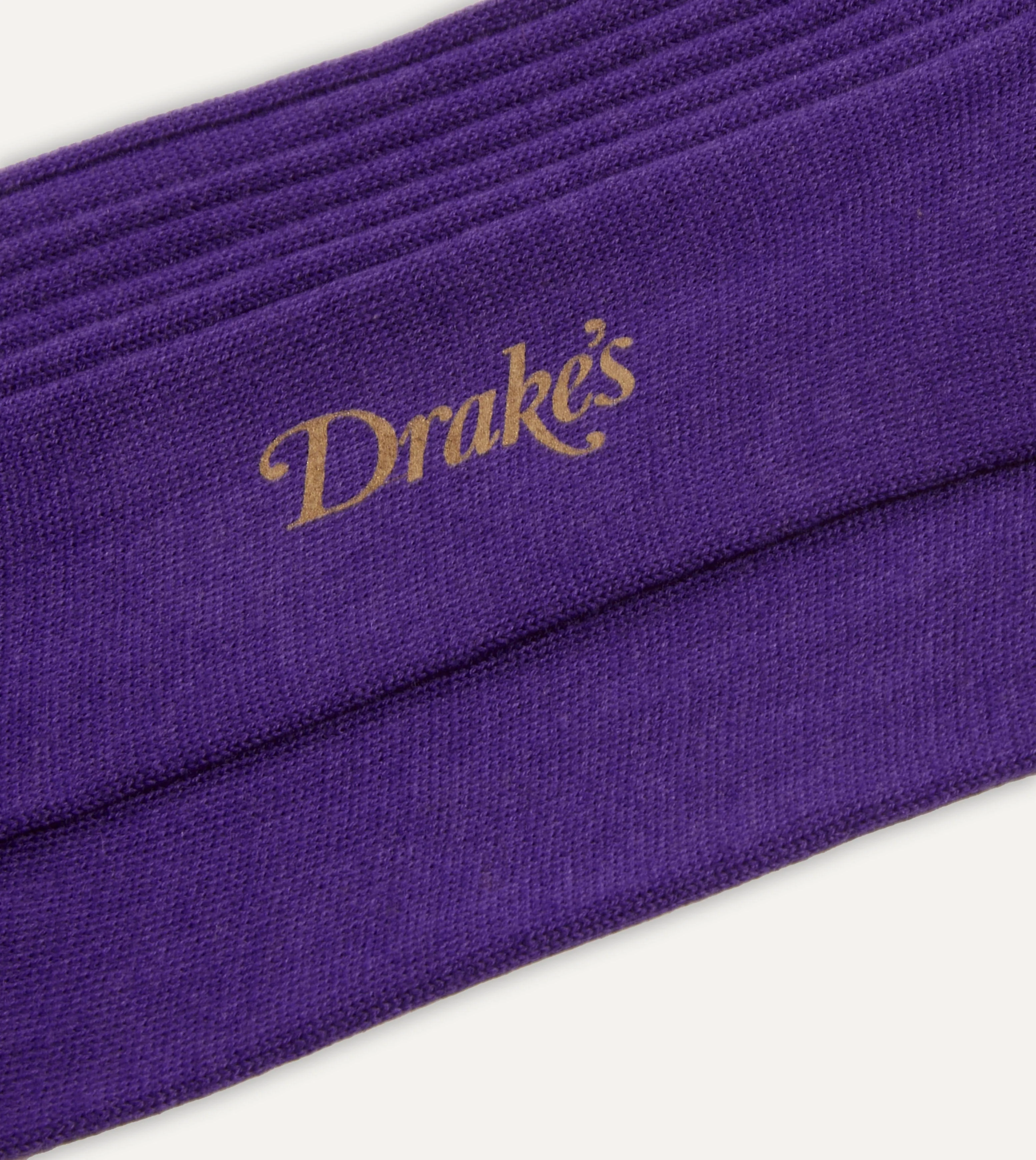 Dark Purple Wool Over-the-Calf Socks - Image 2