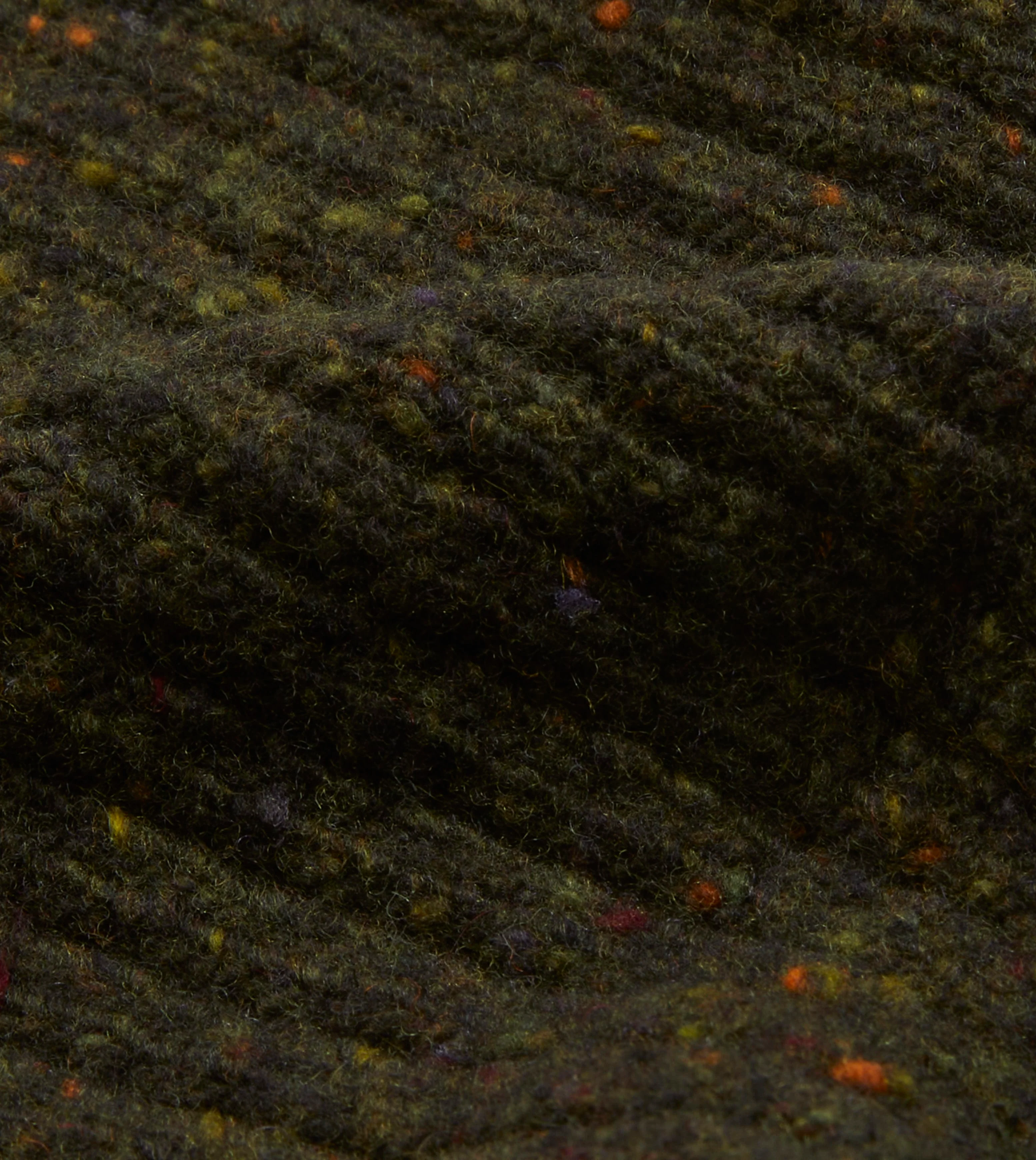 Green Ribbed Merino Donegal Knit Cap - Image 4