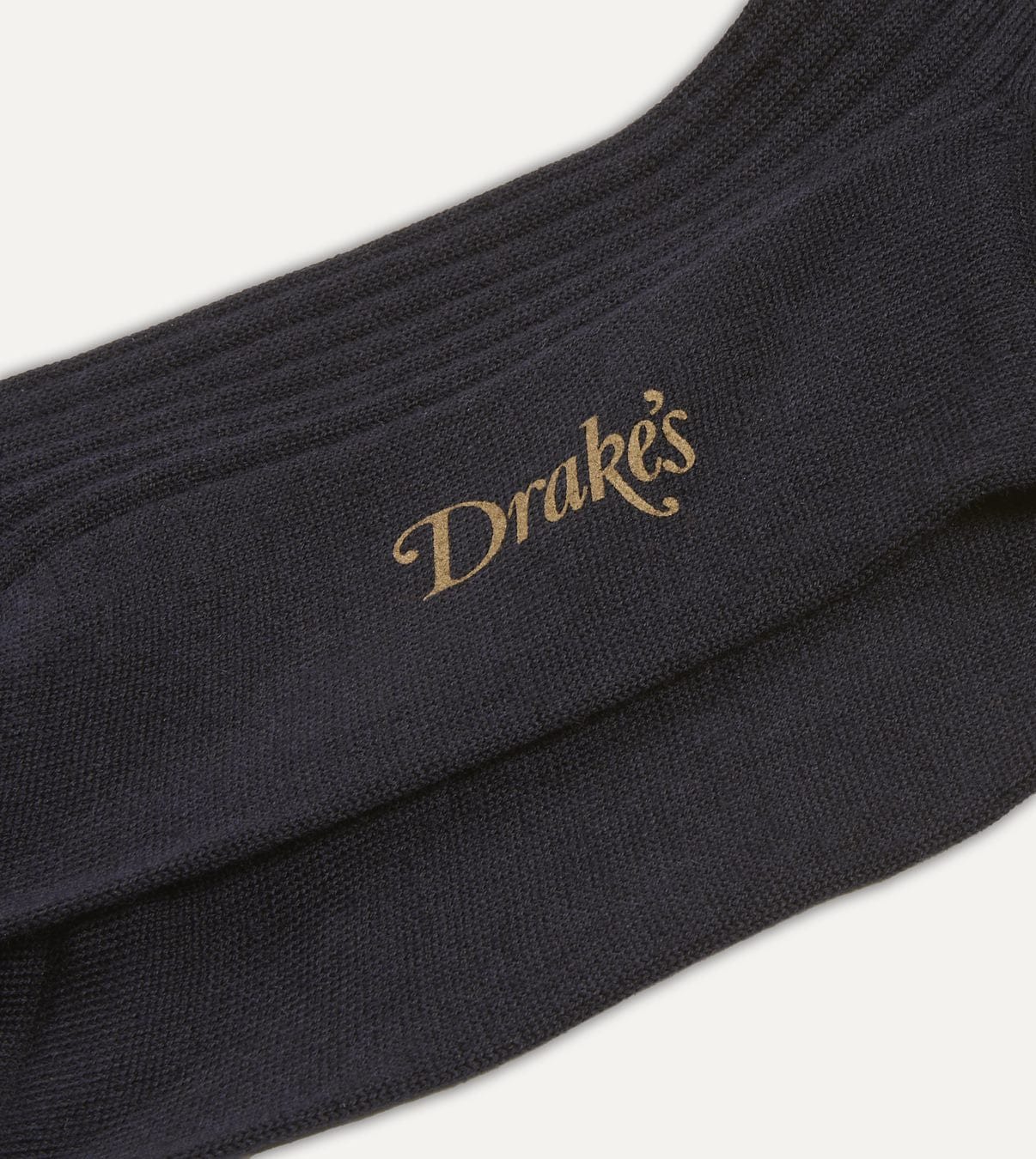 Dark Navy Wool Over-the-Calf Socks - Image 2