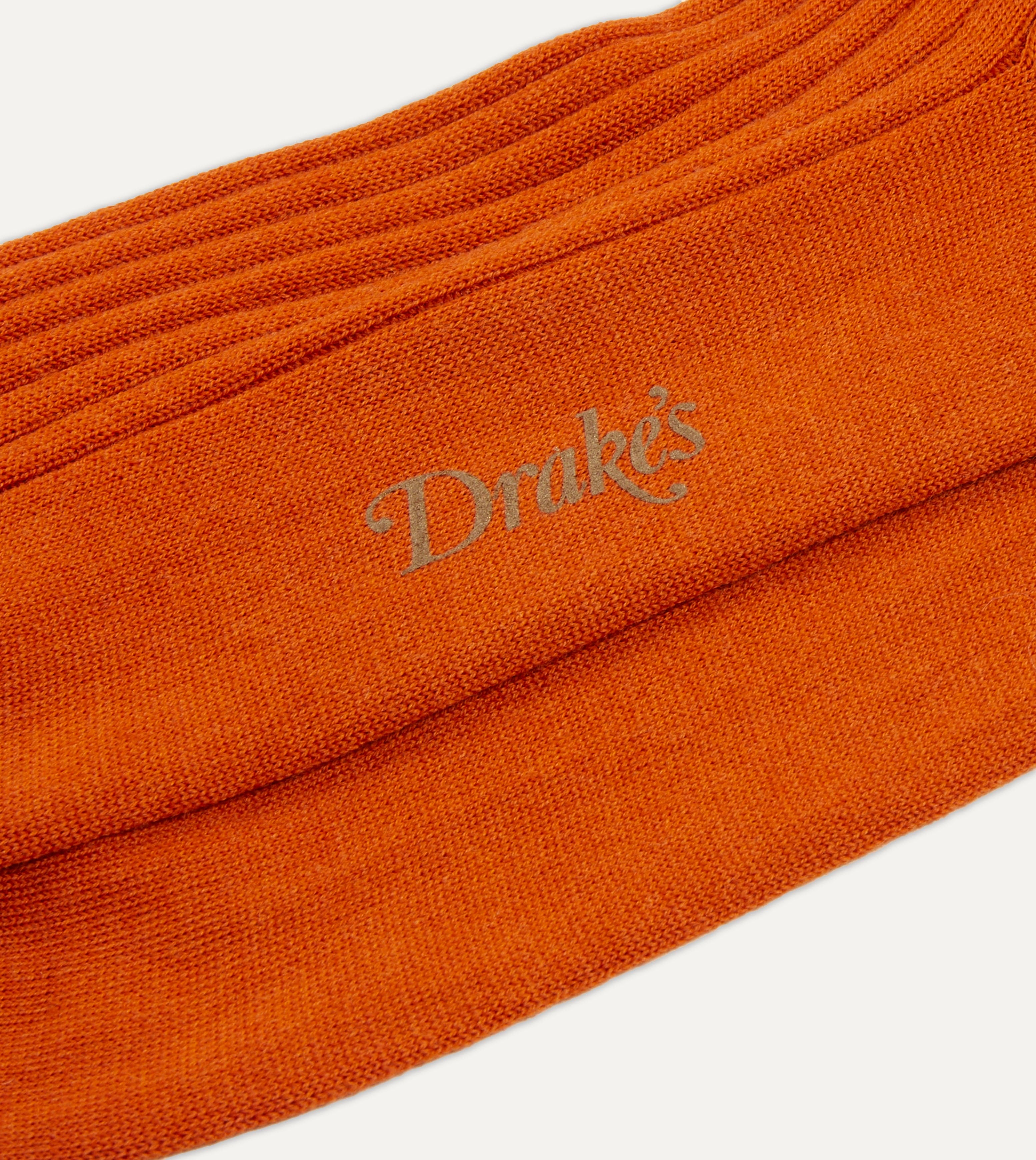 Orange Wool Over-The-Calf Socks - Image 2