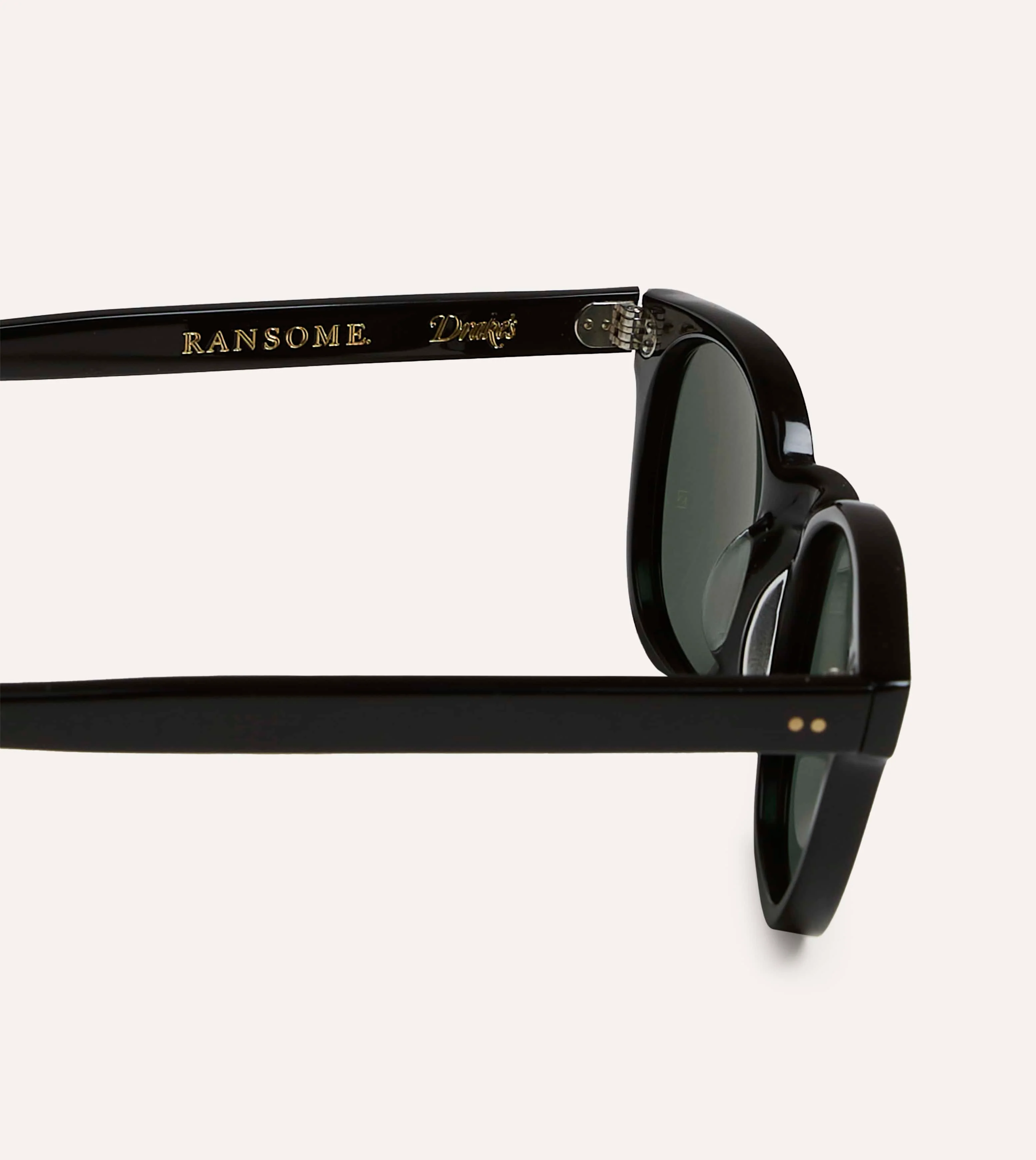 Drake's by Ransome Black Panto Frame Sunglasses - Image 4