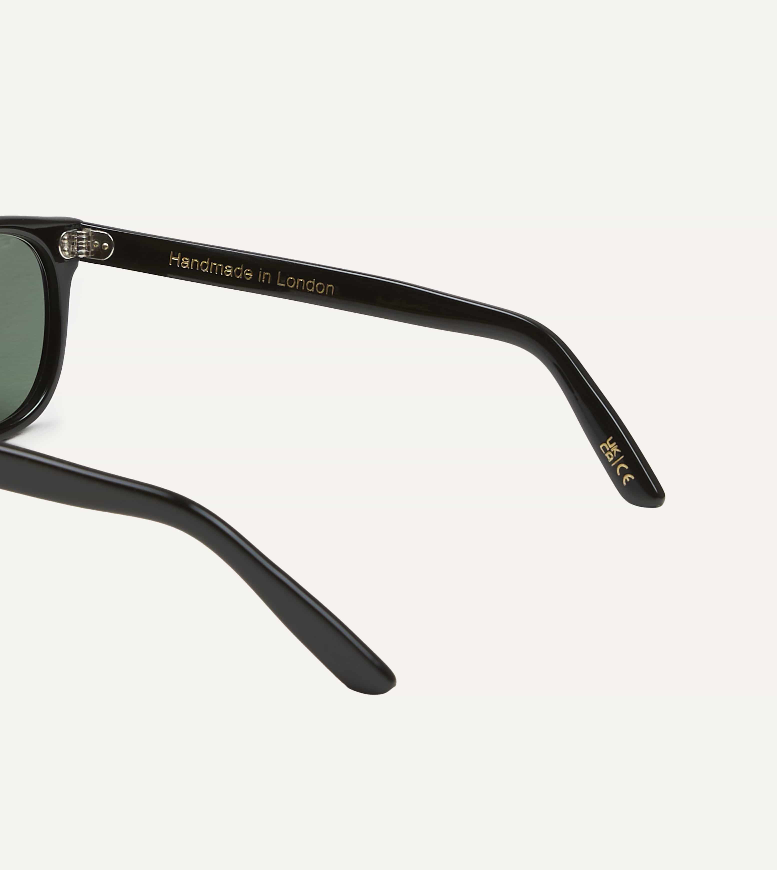 Drake's by Ransome Black Panto Frame Sunglasses - Image 6