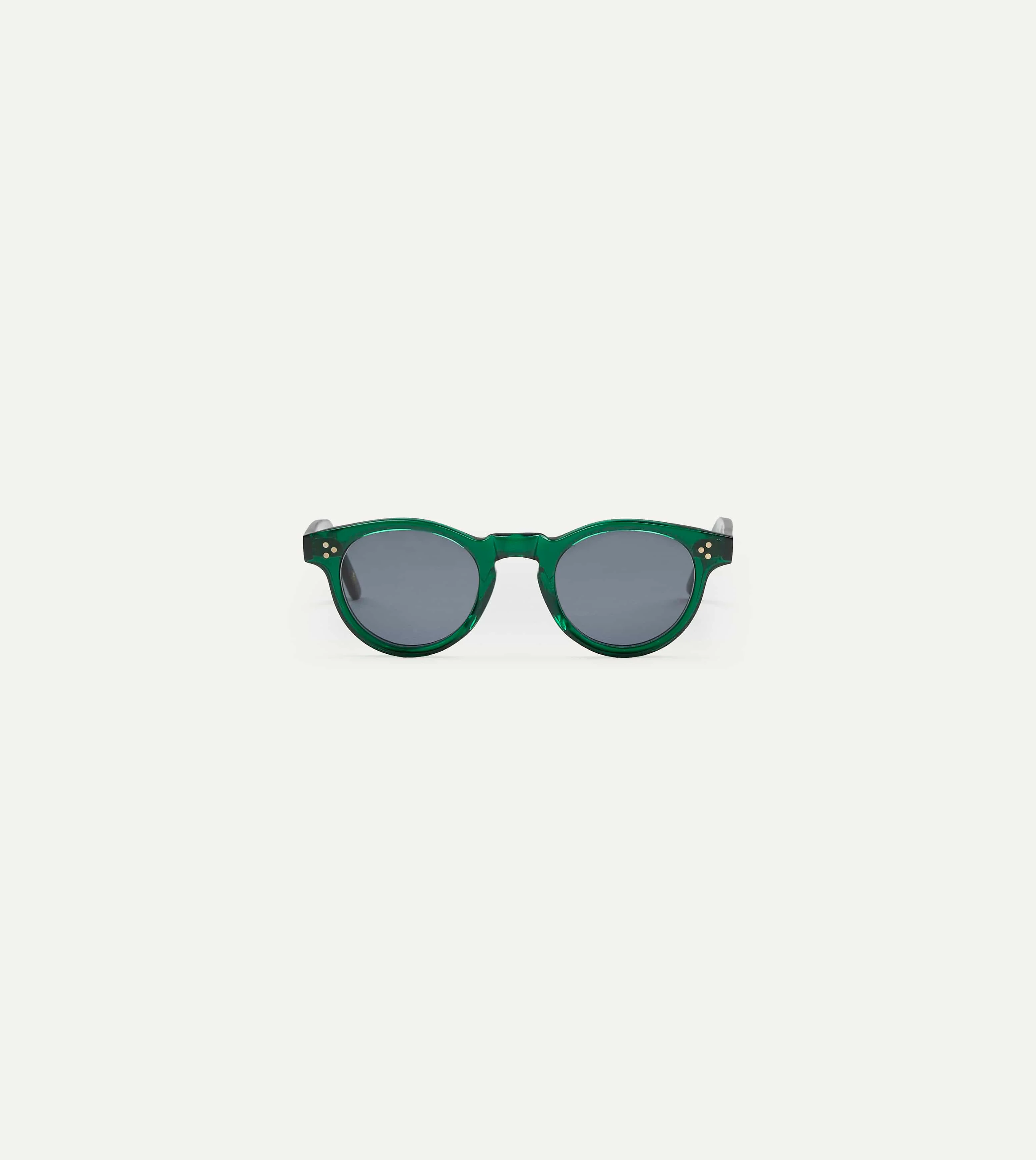Drake's by Ransome Dark Green Panto Frame Sunglasses - Image 3