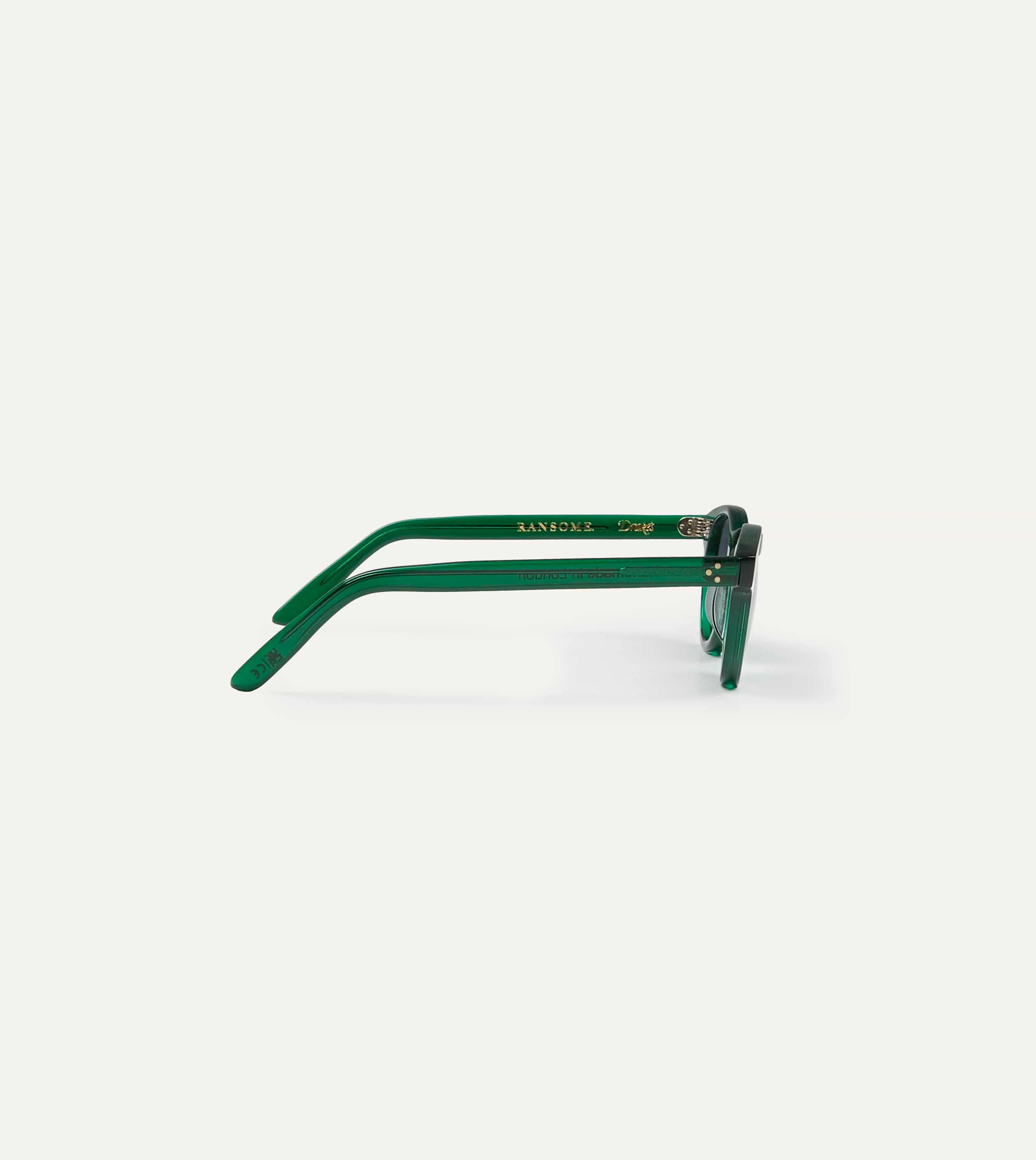 Drake's by Ransome Dark Green Panto Frame Sunglasses - Image 5