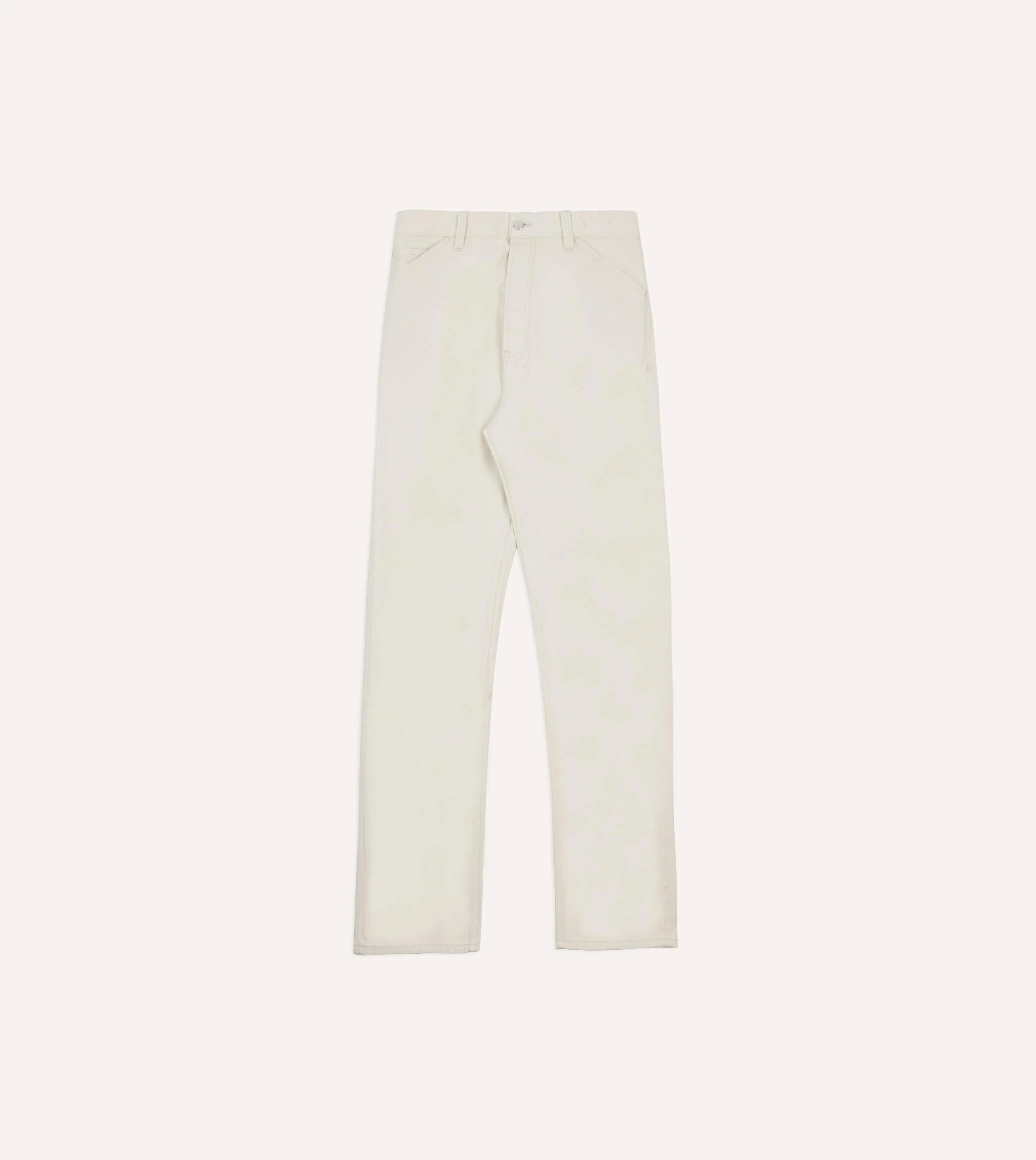 Ecru 12.7oz Selvedge Denim Painter Pants - Image 3