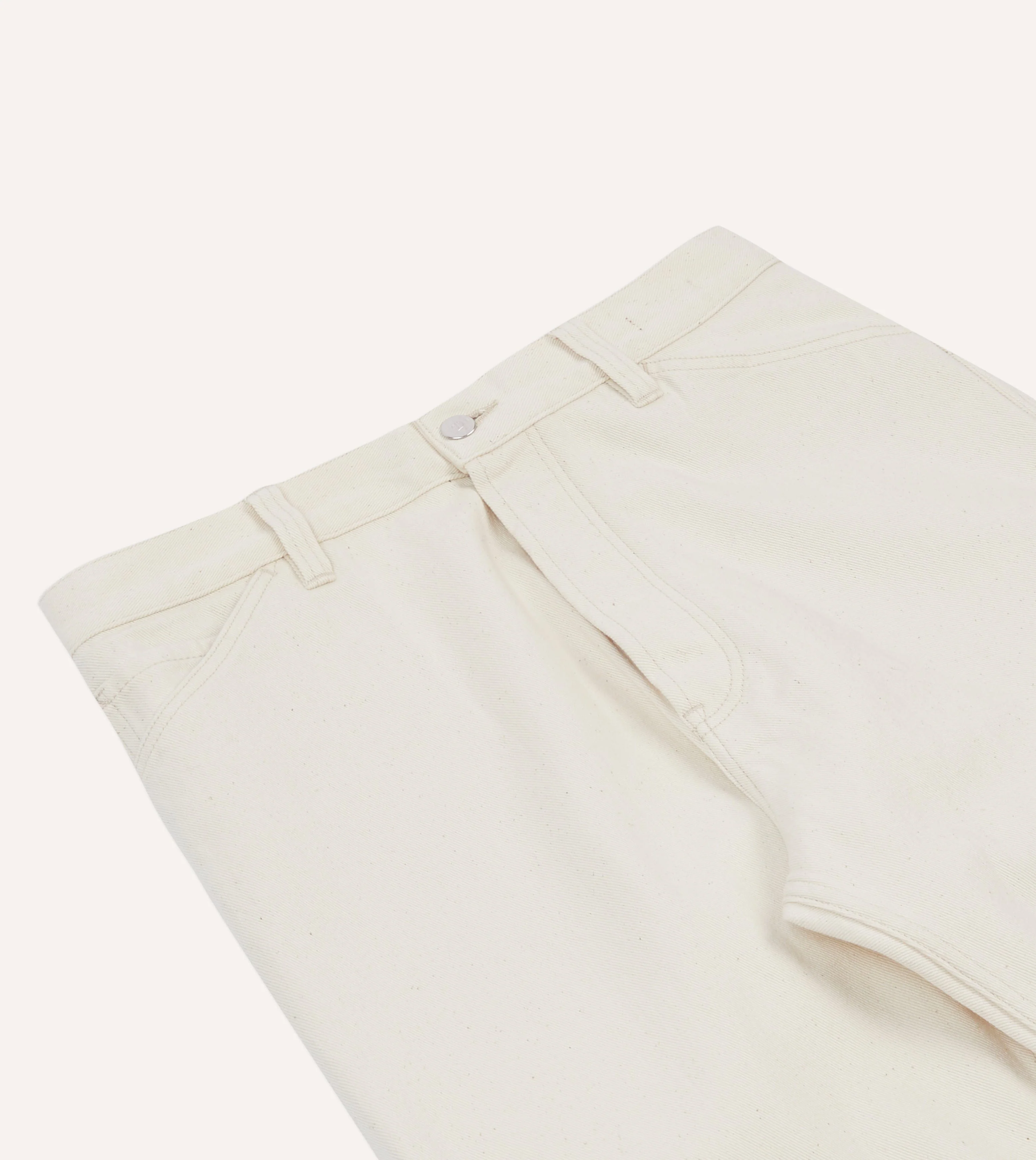 Ecru 12.7oz Selvedge Denim Painter Pants - Image 4