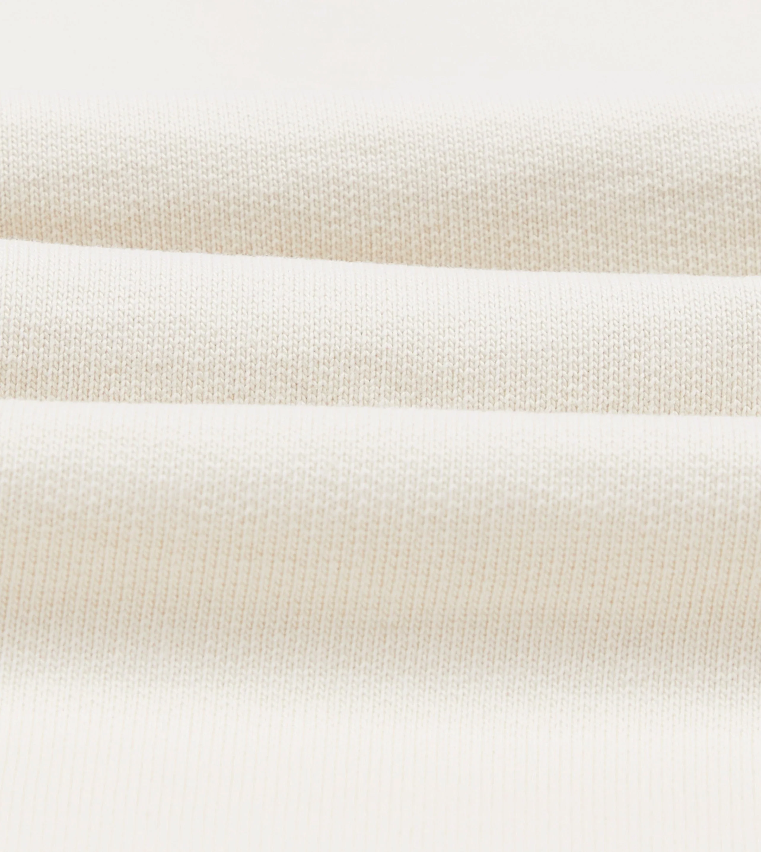 Ecru Cotton Quarter Zip Sweatshirt - Image 2