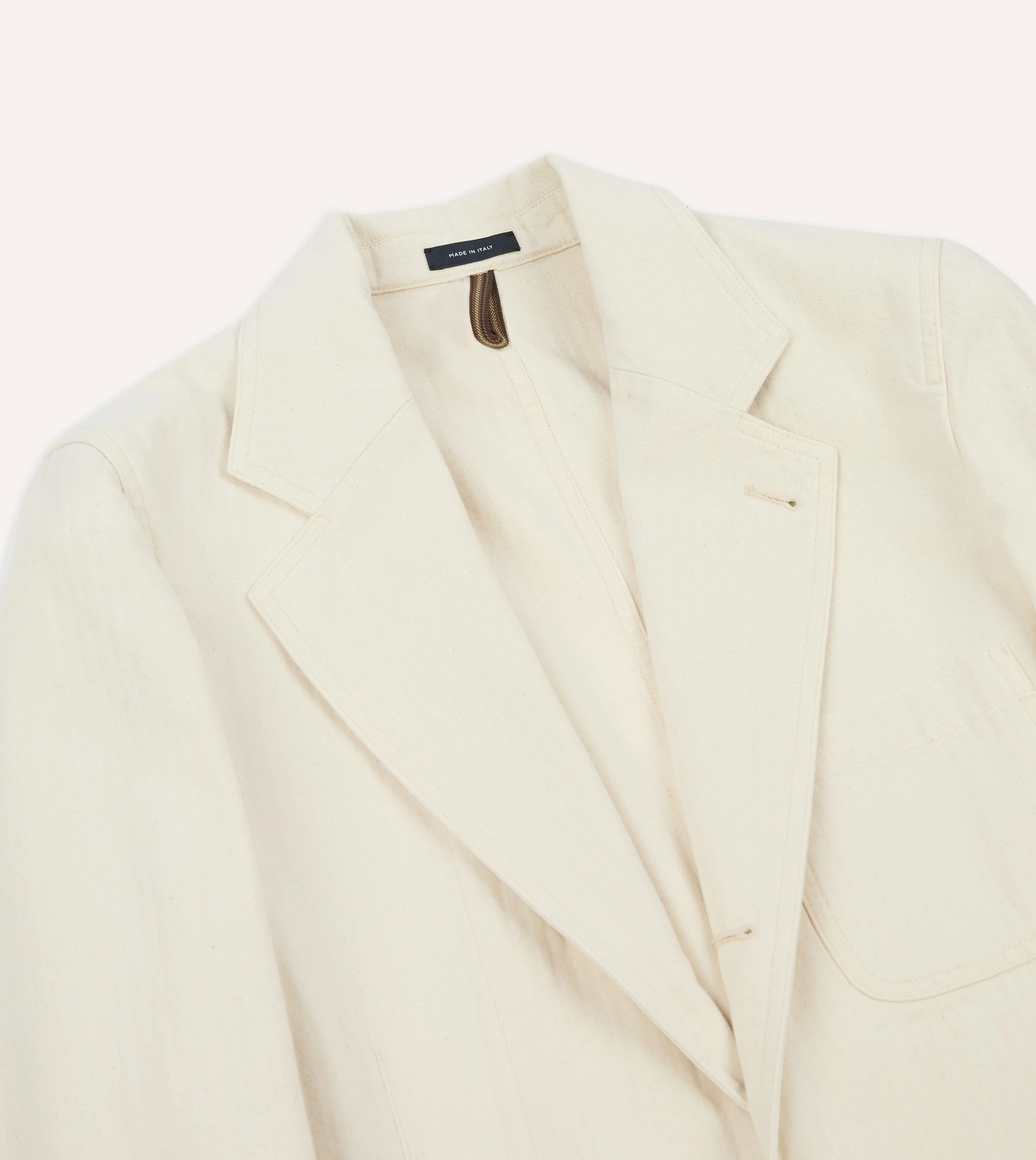 Ecru Herringbone Twill Cotton Games Blazer Mk. I - Image 4