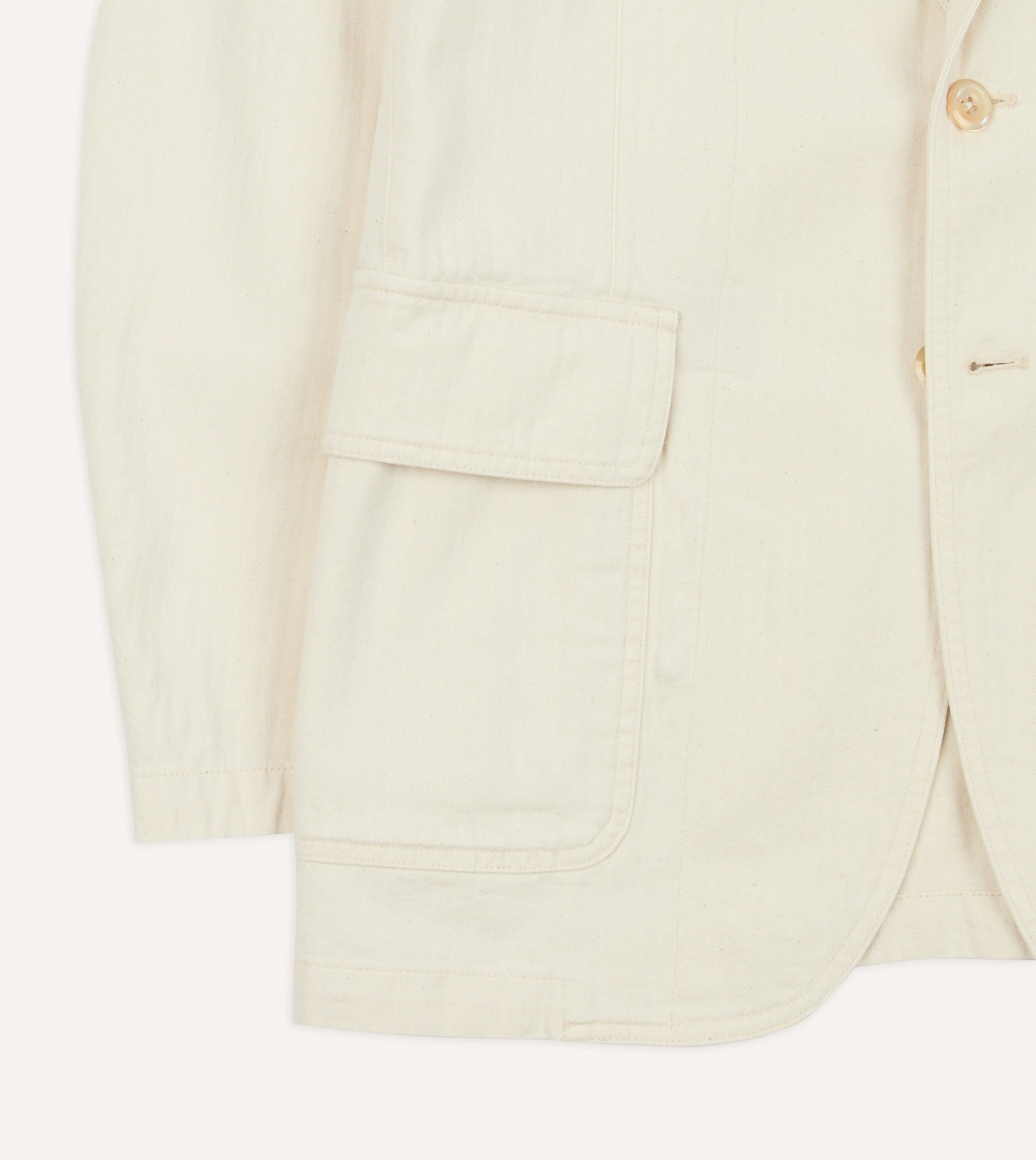 Ecru Herringbone Twill Cotton Games Blazer Mk. I - Image 7