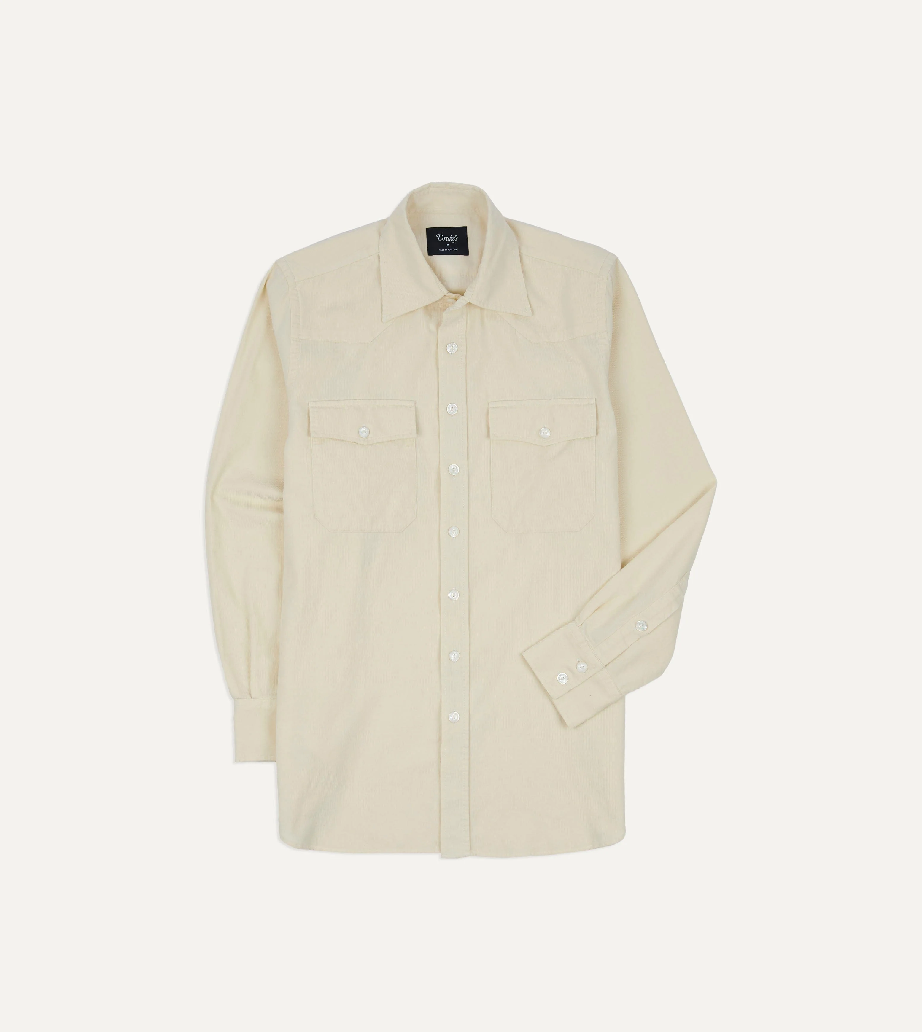 Ecru Needlecord Two-Pocket Western Shirt - Image 3