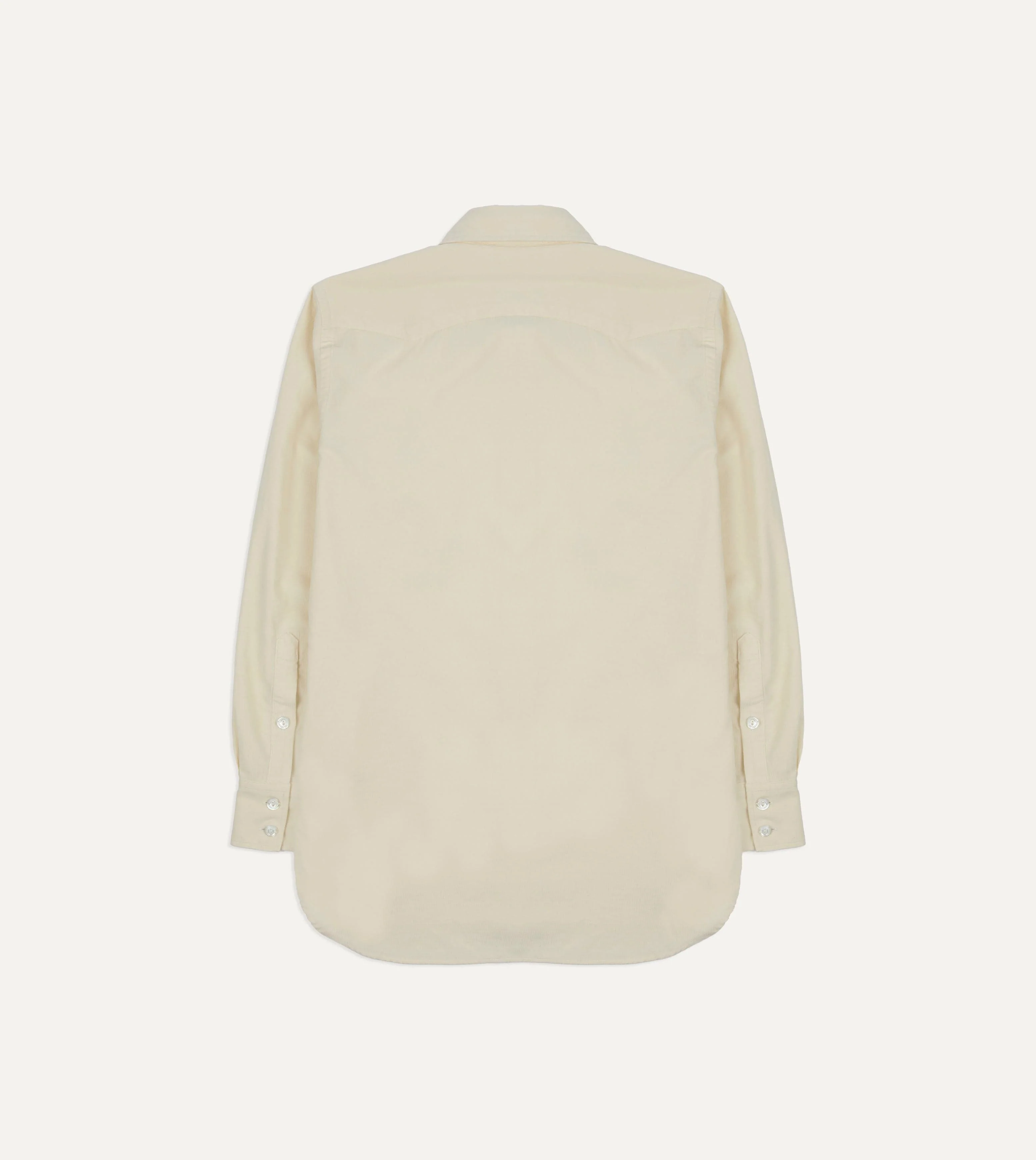Ecru Needlecord Two-Pocket Western Shirt - Image 8