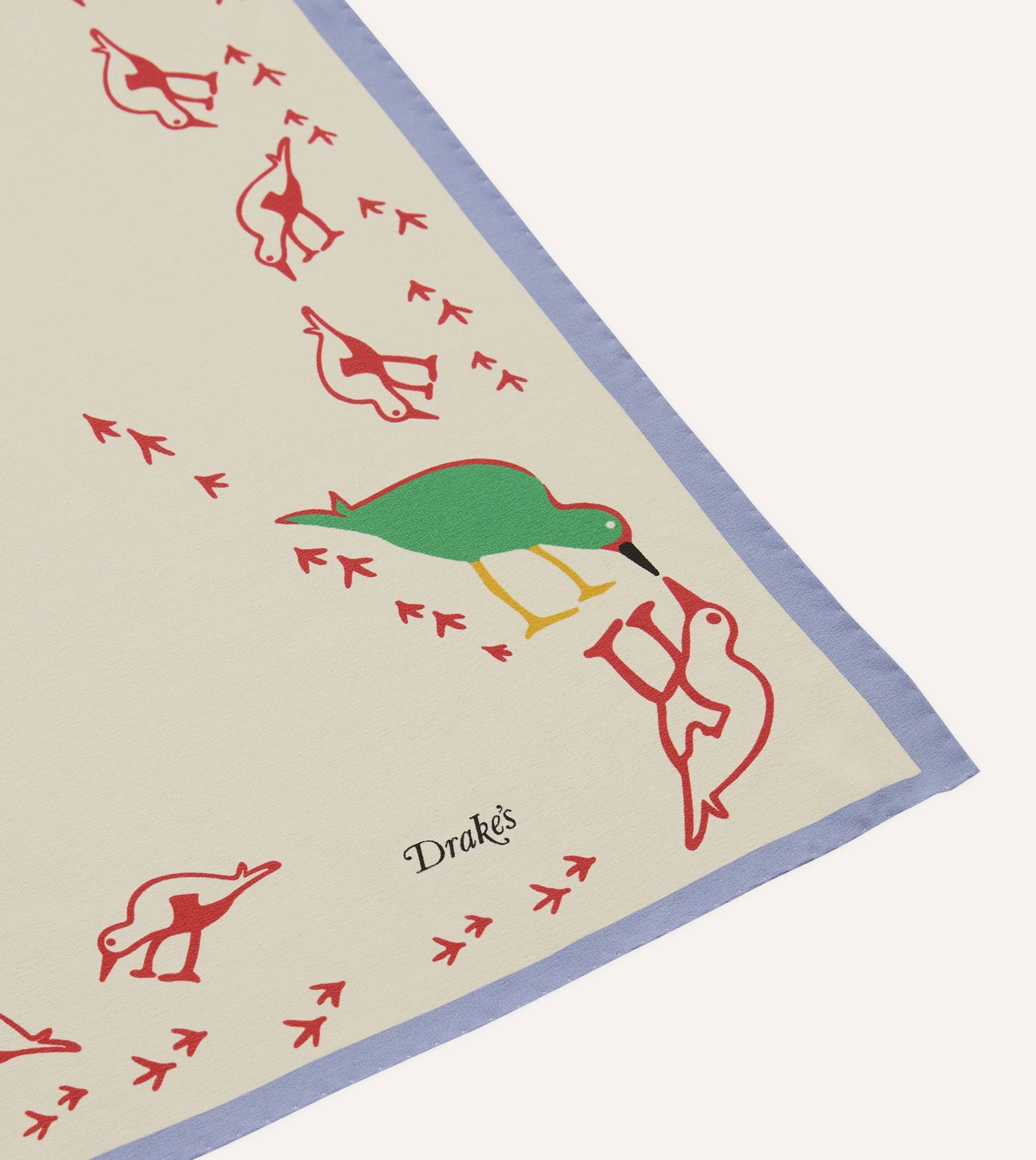 Ecru Oyster Catcher Print Silk Bandana - Image 5