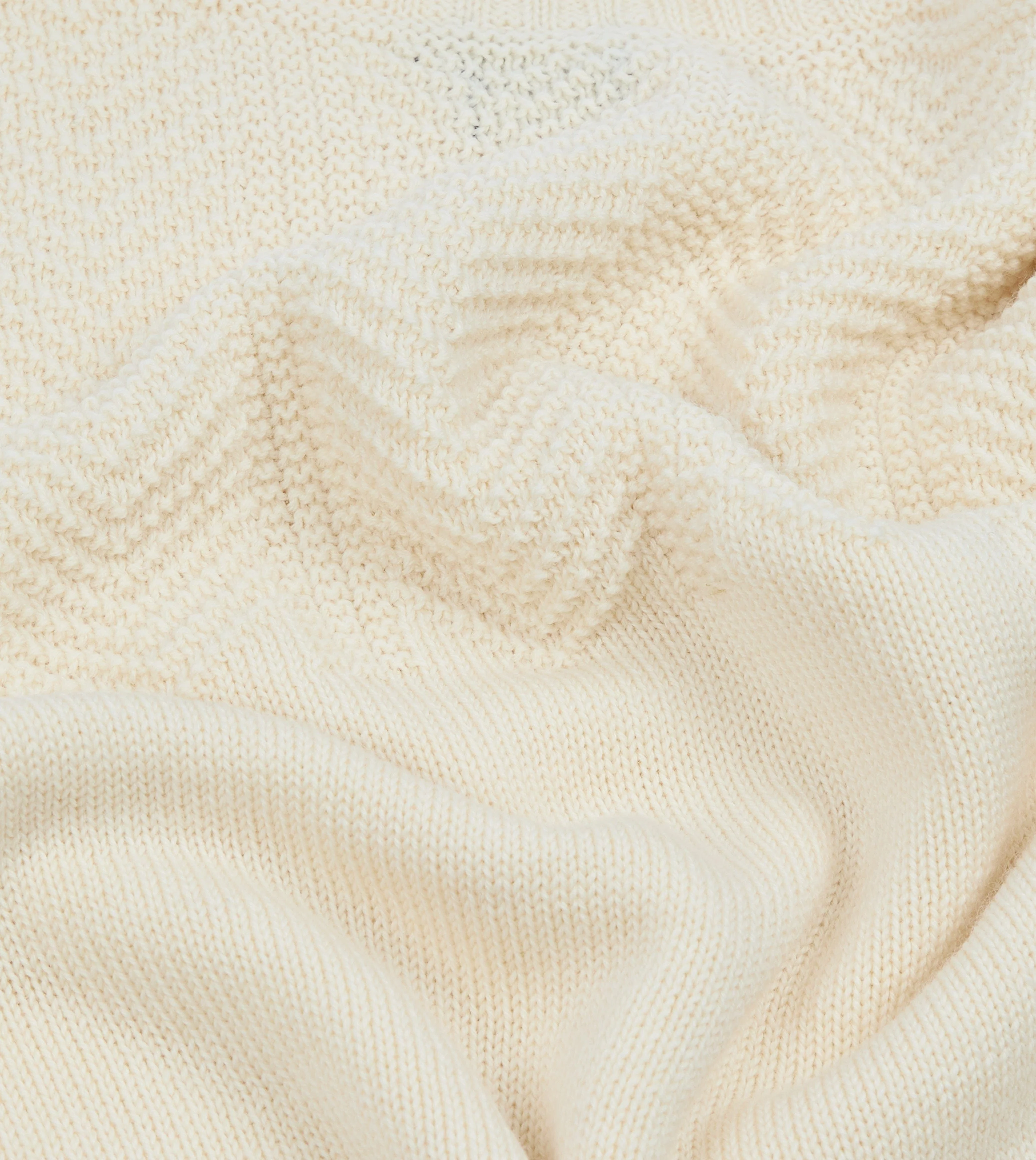 Ecru Wool Guernsey Jumper - Image 2
