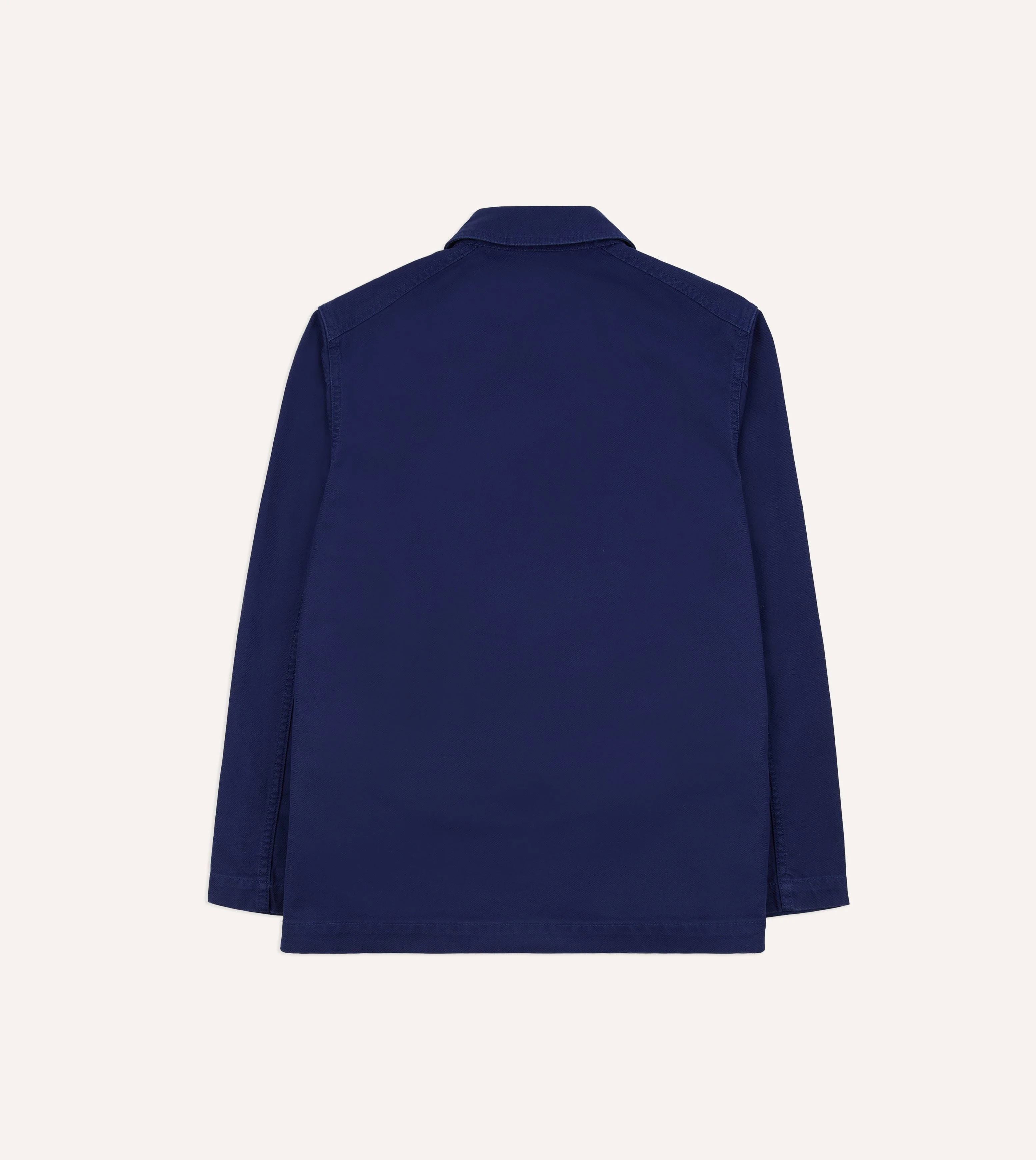 French Blue Cotton Serge Double-Breasted Chore Coat - Image 11