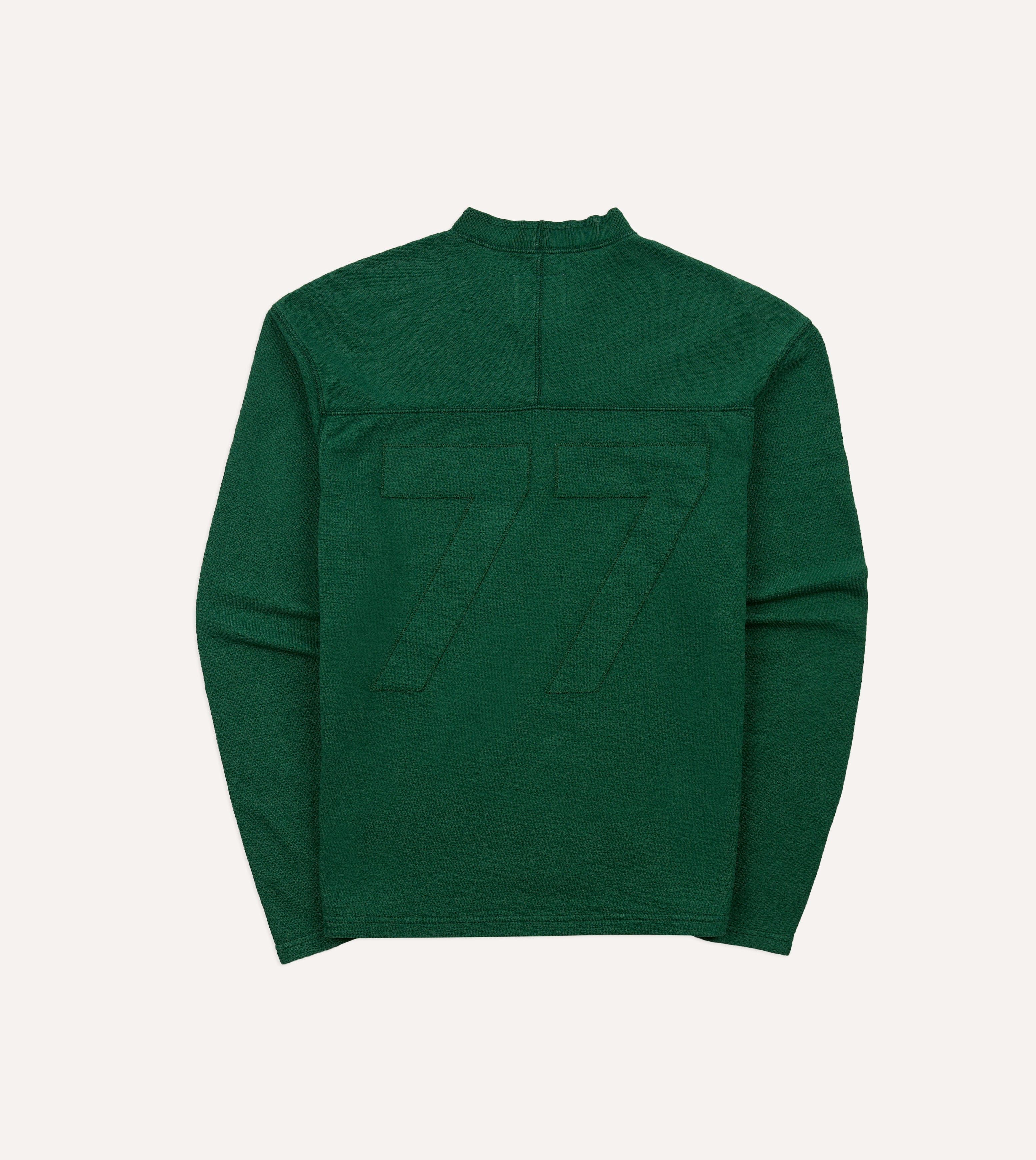 Green ’77’ Appliqué Panelled Cotton Training T-Shirt - Image 6