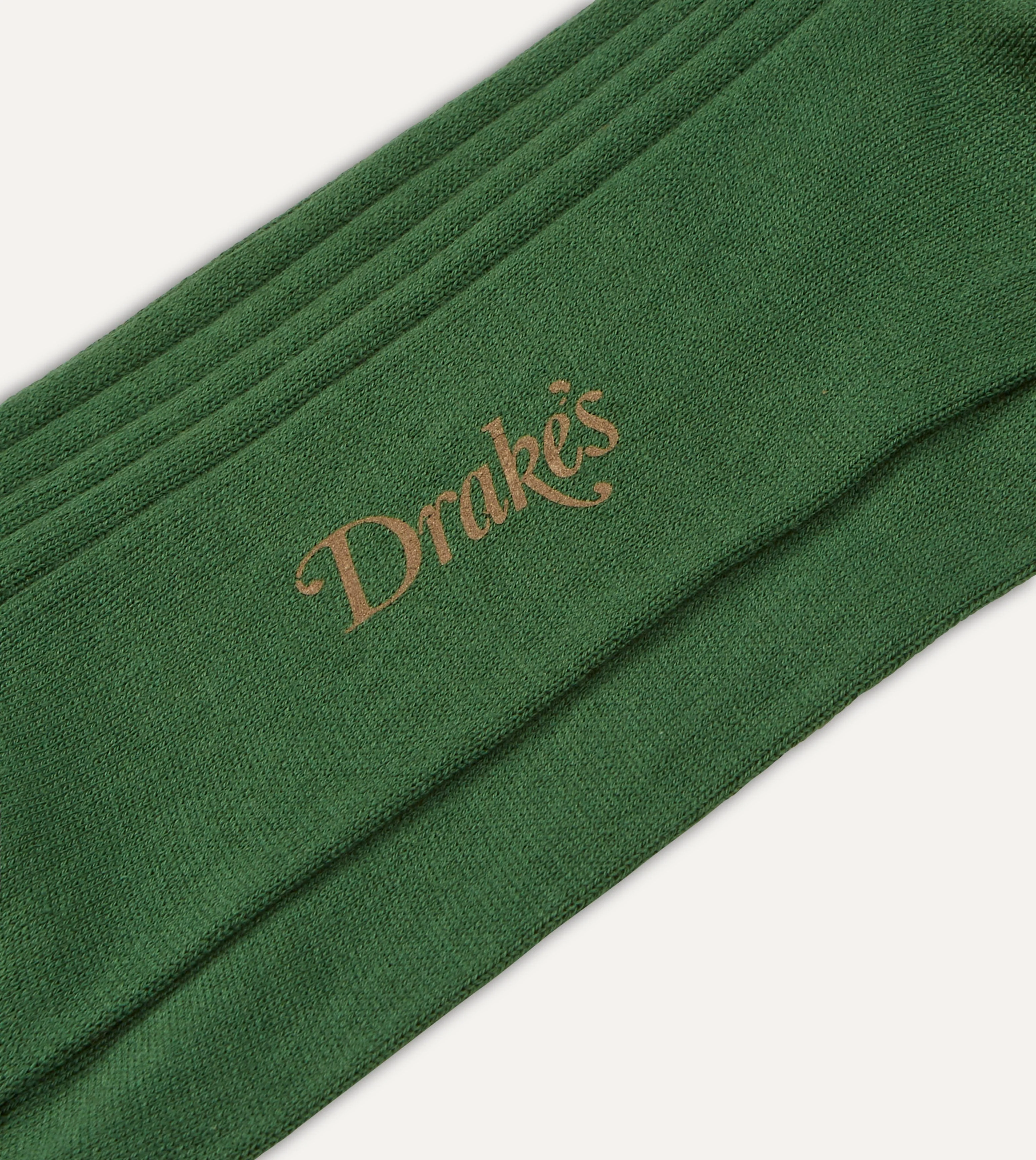 Green Cotton Over-the-Calf Socks - Image 2