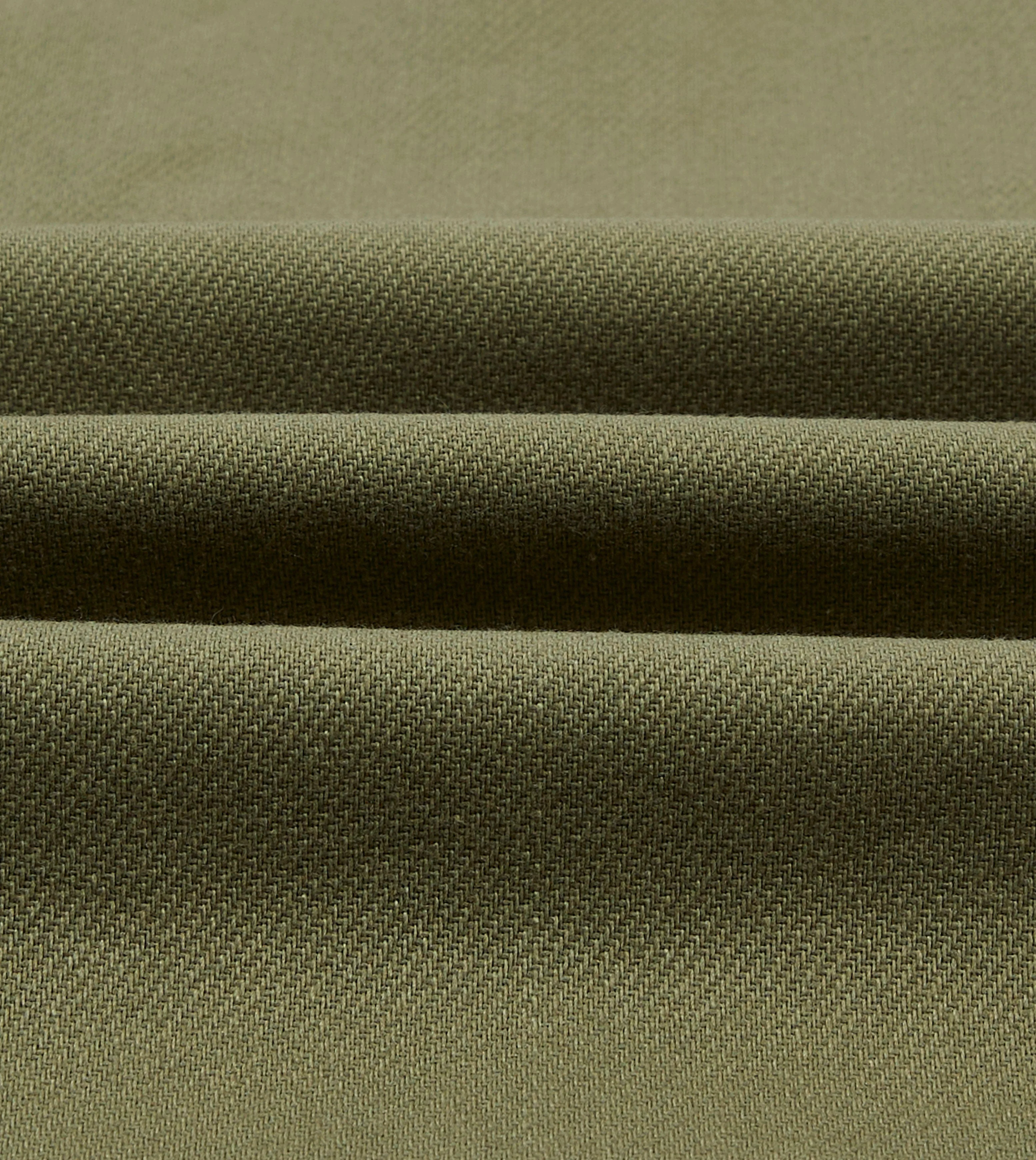 Green Cotton Twill Military Overshirt - Image 2
