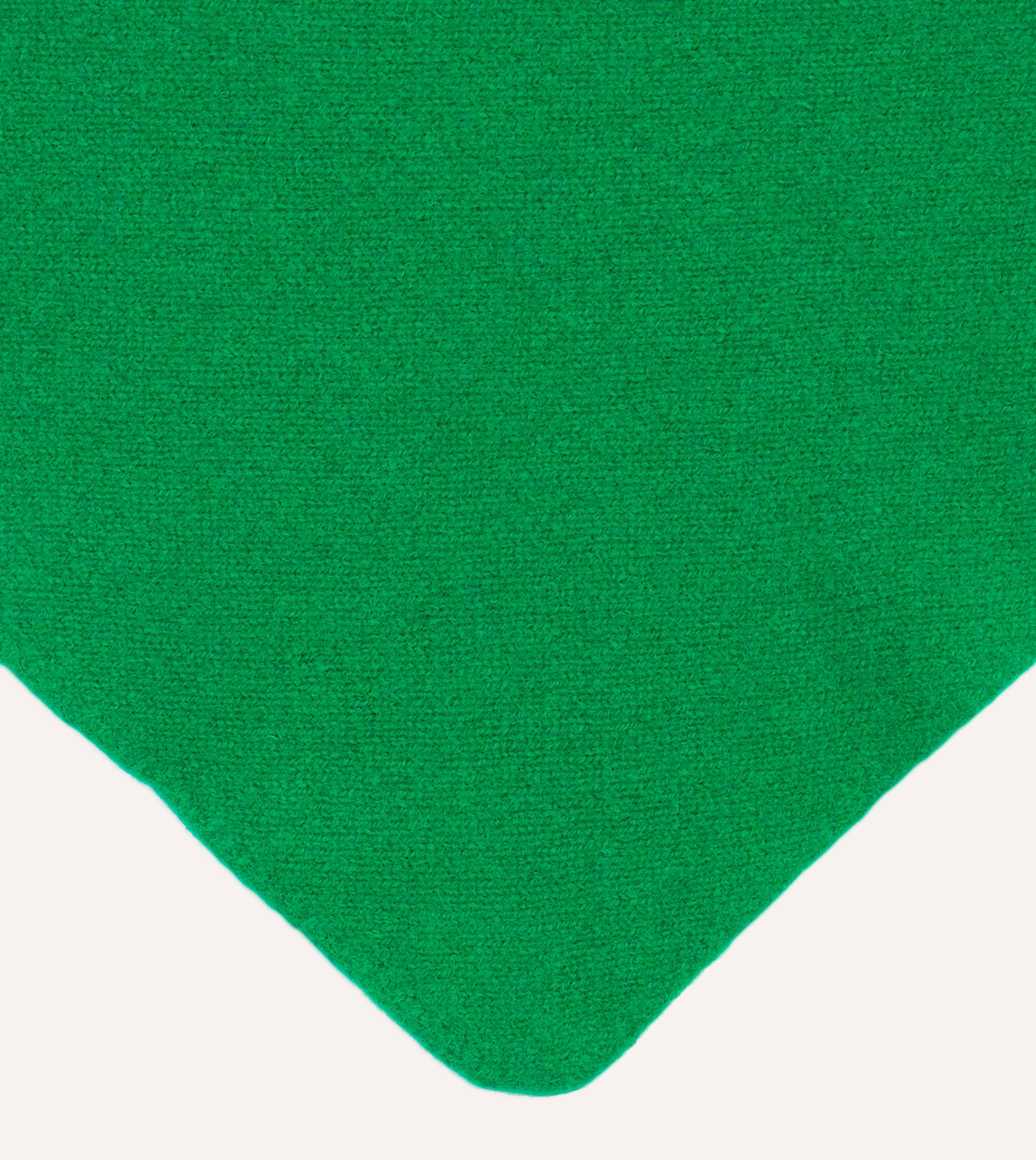 Green Lambswool Triangle Neck Scarf - Image 3