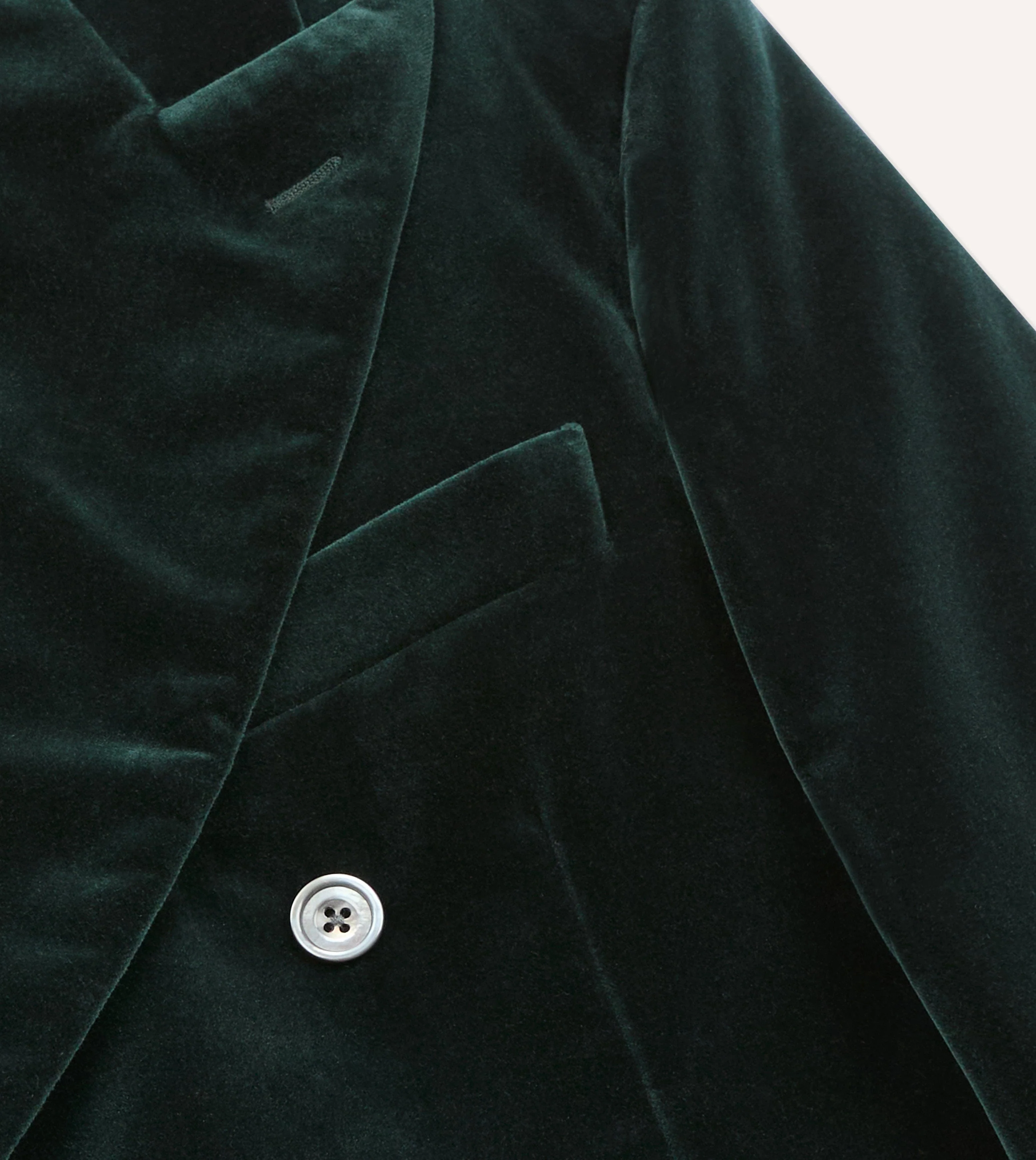 Green Velvet Double-Breasted Blazer - Image 4