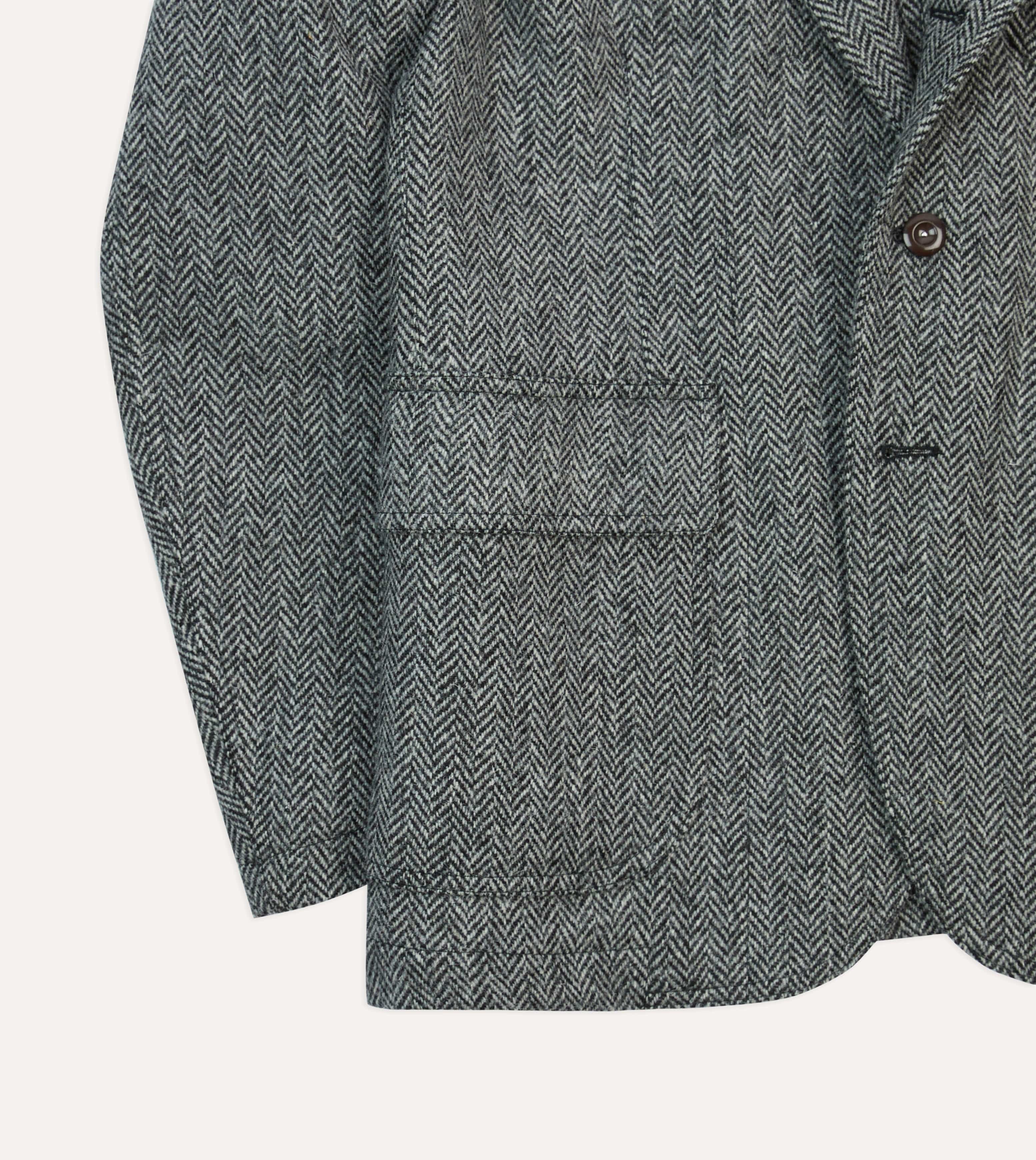 Grey Herringbone Harris Tweed Games Blazer Mk. VII - Image 7