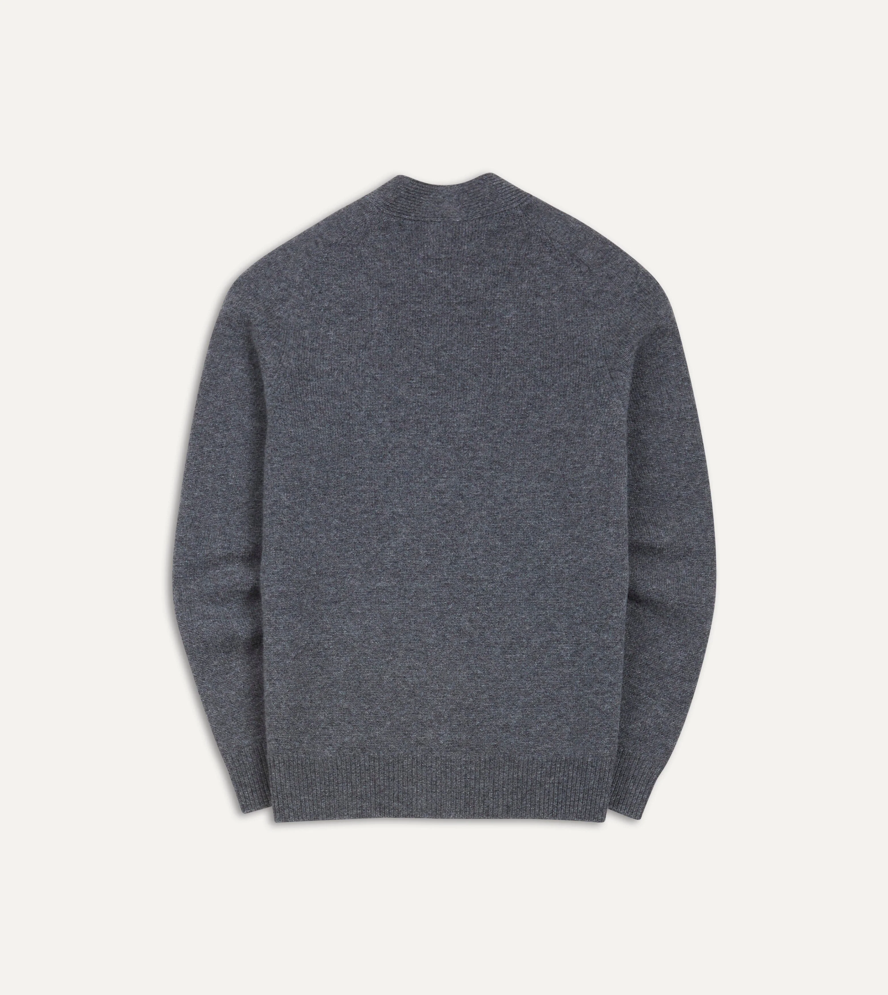 Grey Lambswool 6 Button Cardigan - Image 4