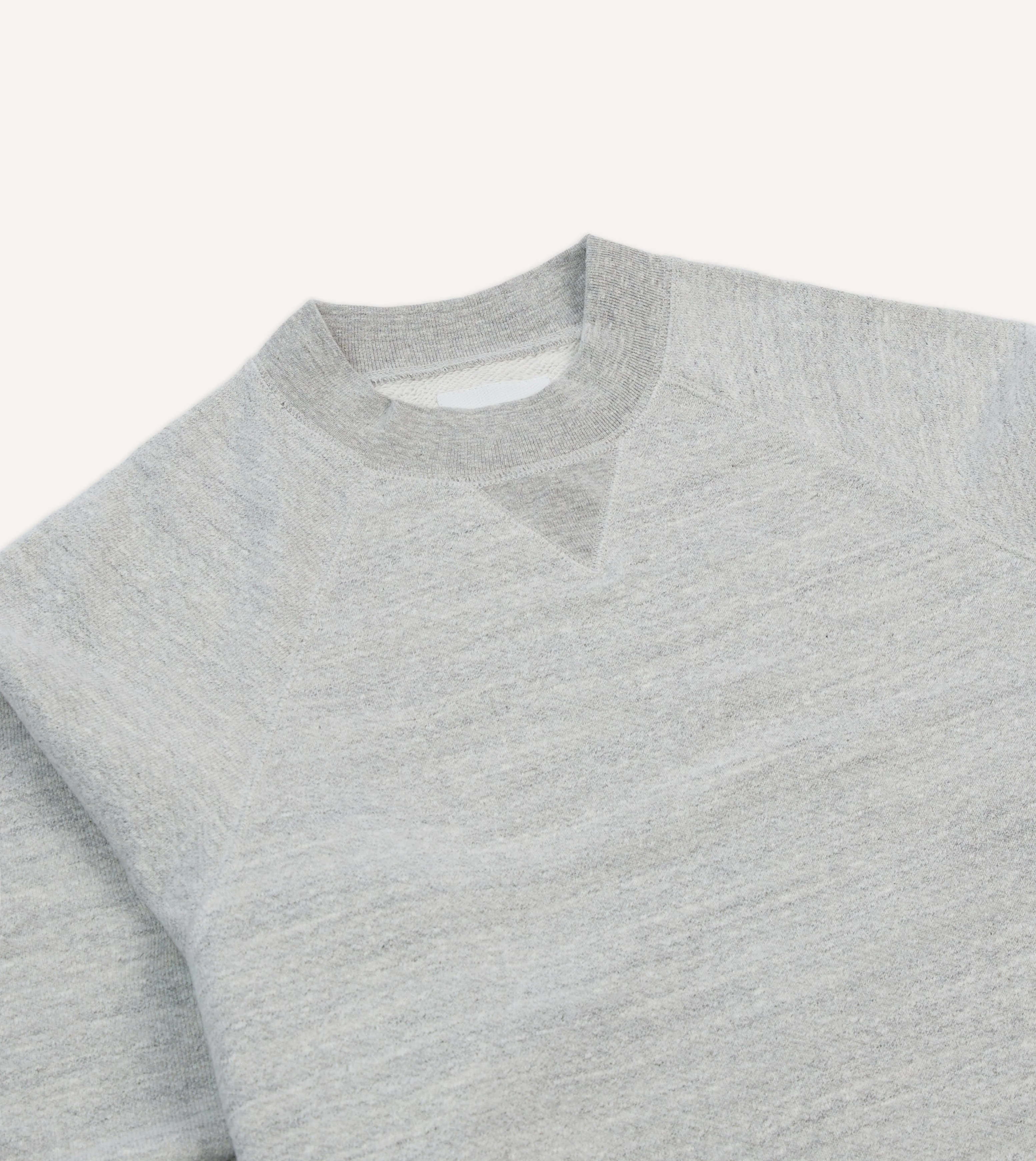 Grey Melange Cotton Sweatshirt - Image 3