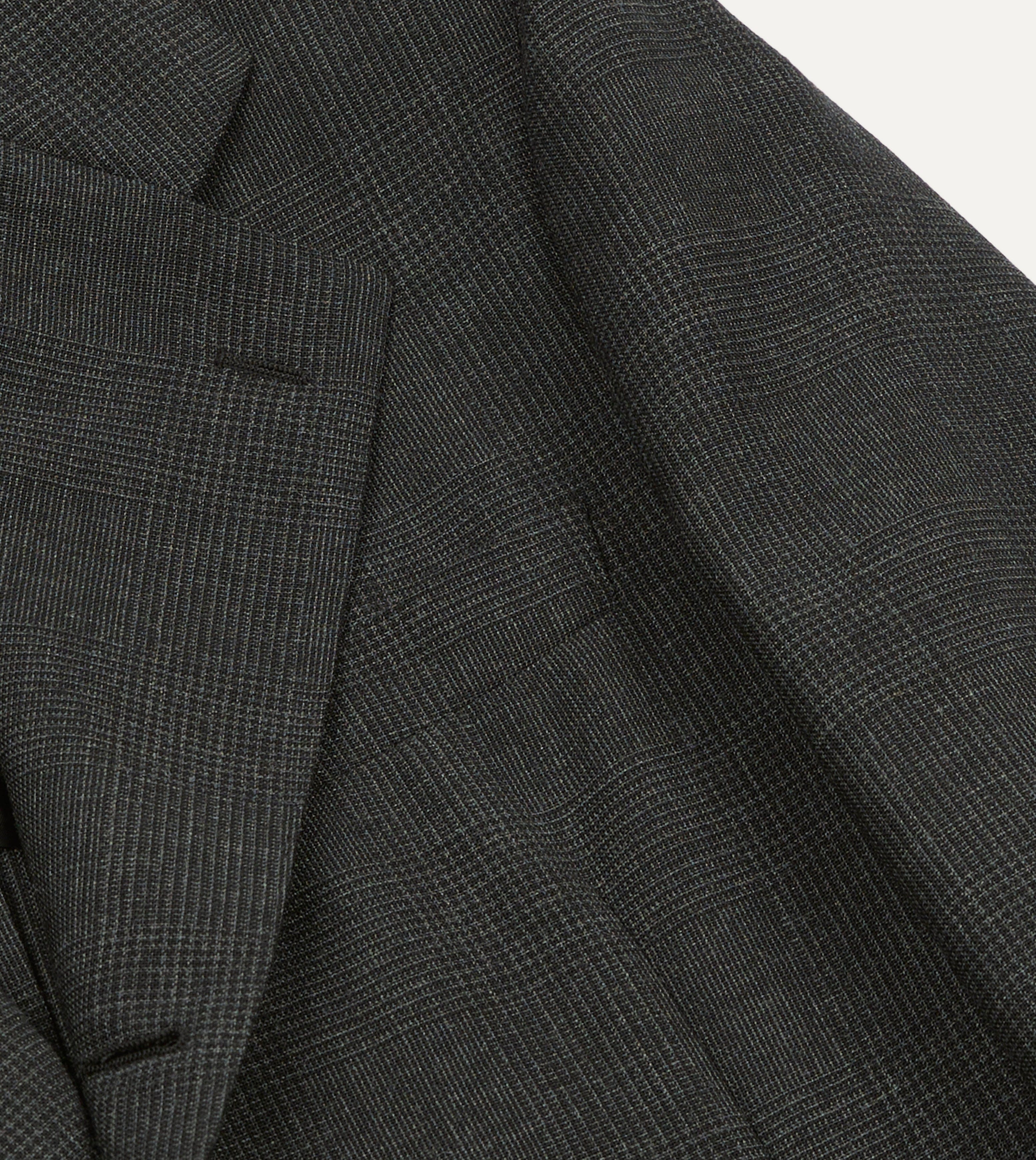 Grey Prince of Wales Check Fresco® Wool Tailored Jacket - Image 4