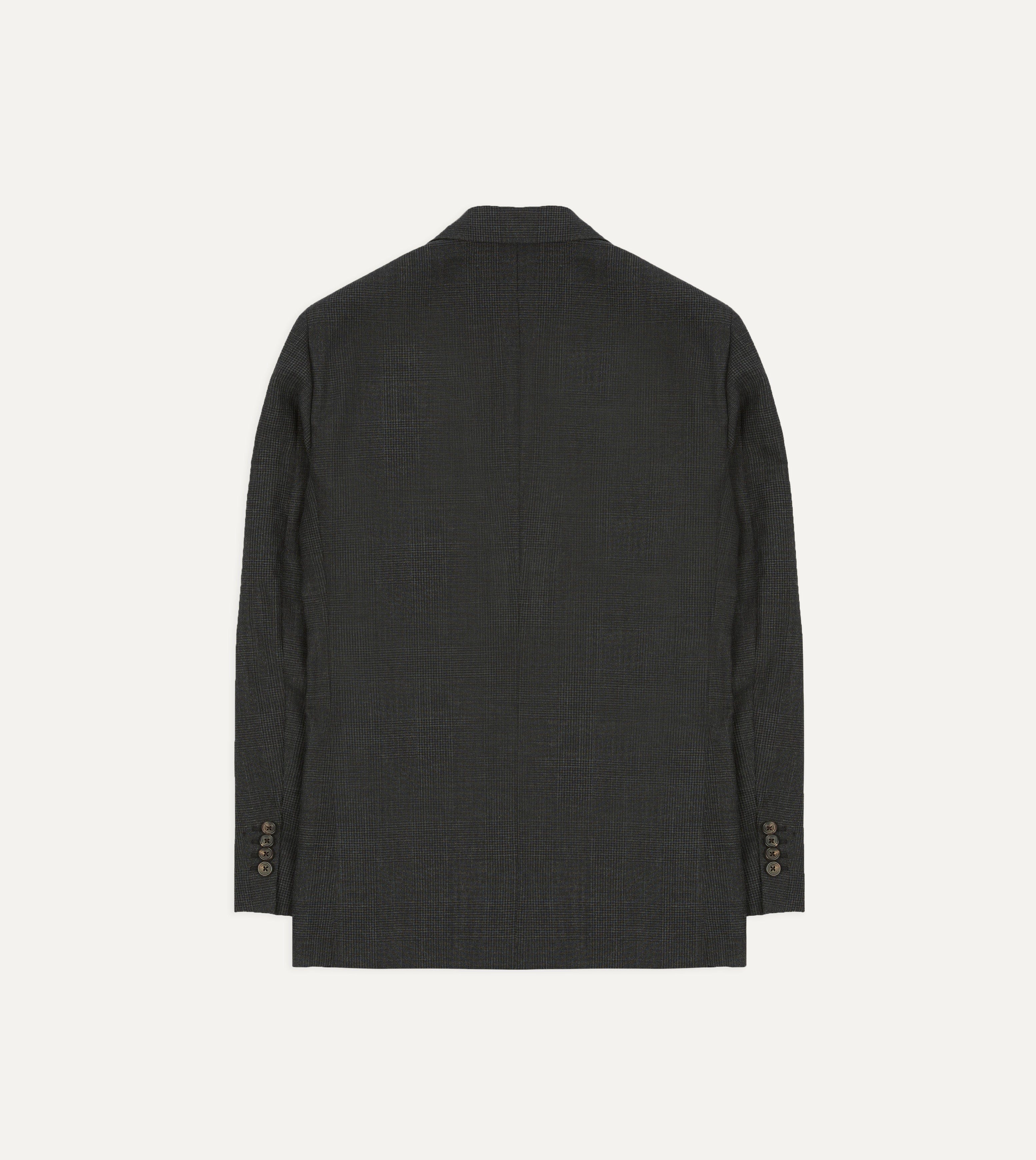 Grey Prince of Wales Check Fresco® Wool Tailored Jacket - Image 8